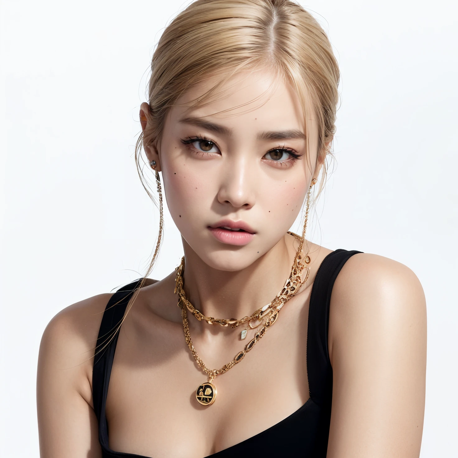 mujer araffe con un collar y un collar con una bola de oro, Parque Roseanne de Blackpink, Retrato de Jossi de Blackpink, Jossi de Blackpink, JIA, Jisoo de Blackpink, Retrato Jisoo Blackpink, Jisoo de Blackpink, rosa negro, Heonhwa Choe, Jinyoung Shin, Blackpink Jennie, Lalisa Manoban de Blackpink, Parque Ji-min