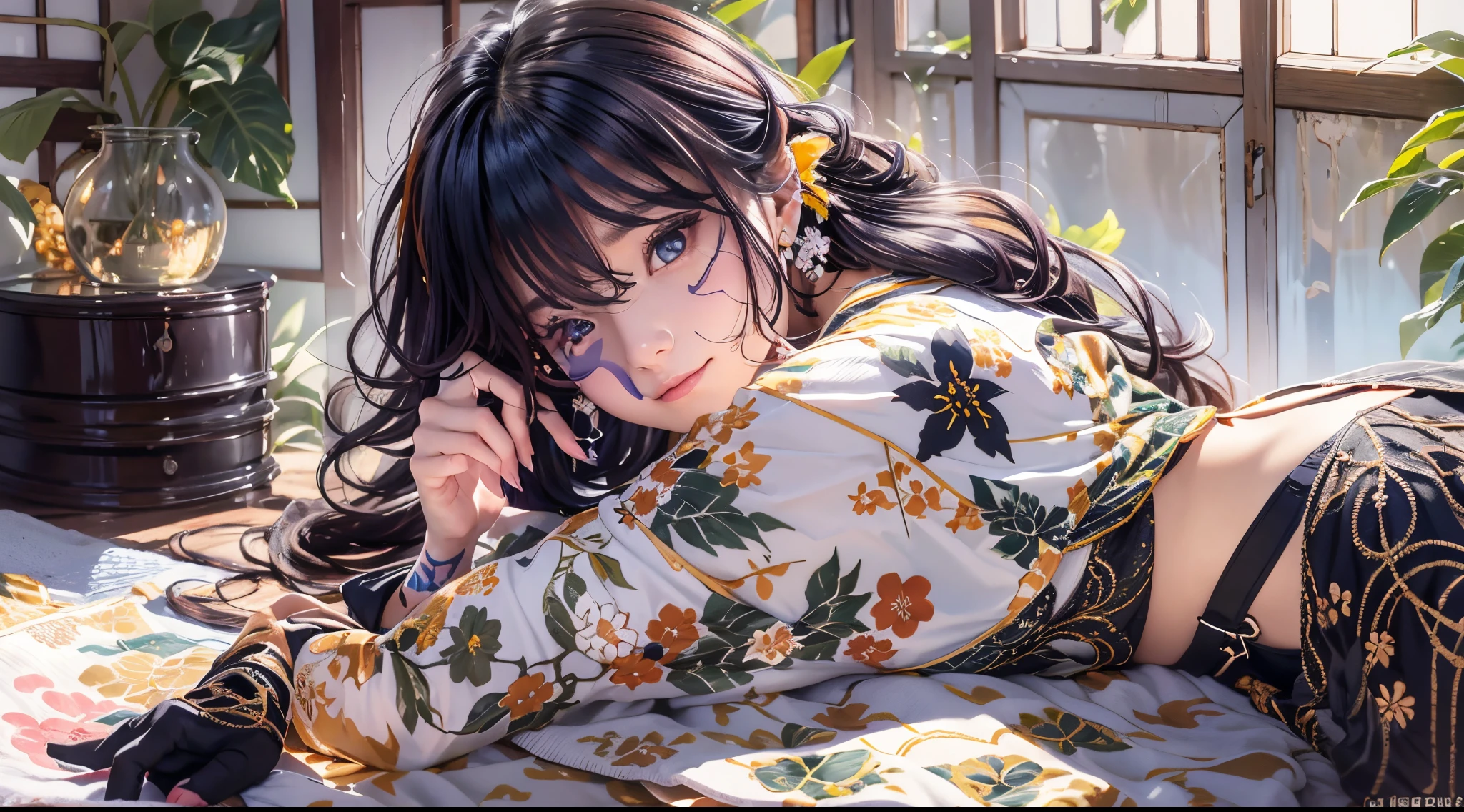 Full body like,fully tattooed,,Kimono,kyoto,High class prostitute lying down,Wandering girl,Rubbing your,grabbing on breasts,Hairstyle random drawing,hair color random,Full body,,orientalism,buzzed、fractal light、,1 female,,japanese kimono,,Underwear,,Tattoo on the Japan,,lots of black tattoos,,,Glossy makeup,,Sweaty skin,,very wet hair,,drawing faithfully,,detail up,,Big eyes,,Colored inner hair,,high_Definition,,Best Quality,,Shiny skin,,Seductive smile,,upward-eyed,,,large earring,Best Quality,,4K_quality,,high_Definition,,Dramatic Lighting,,cinematic quality,,detail up,,Intricate details:1.2,,超A high resolution,,