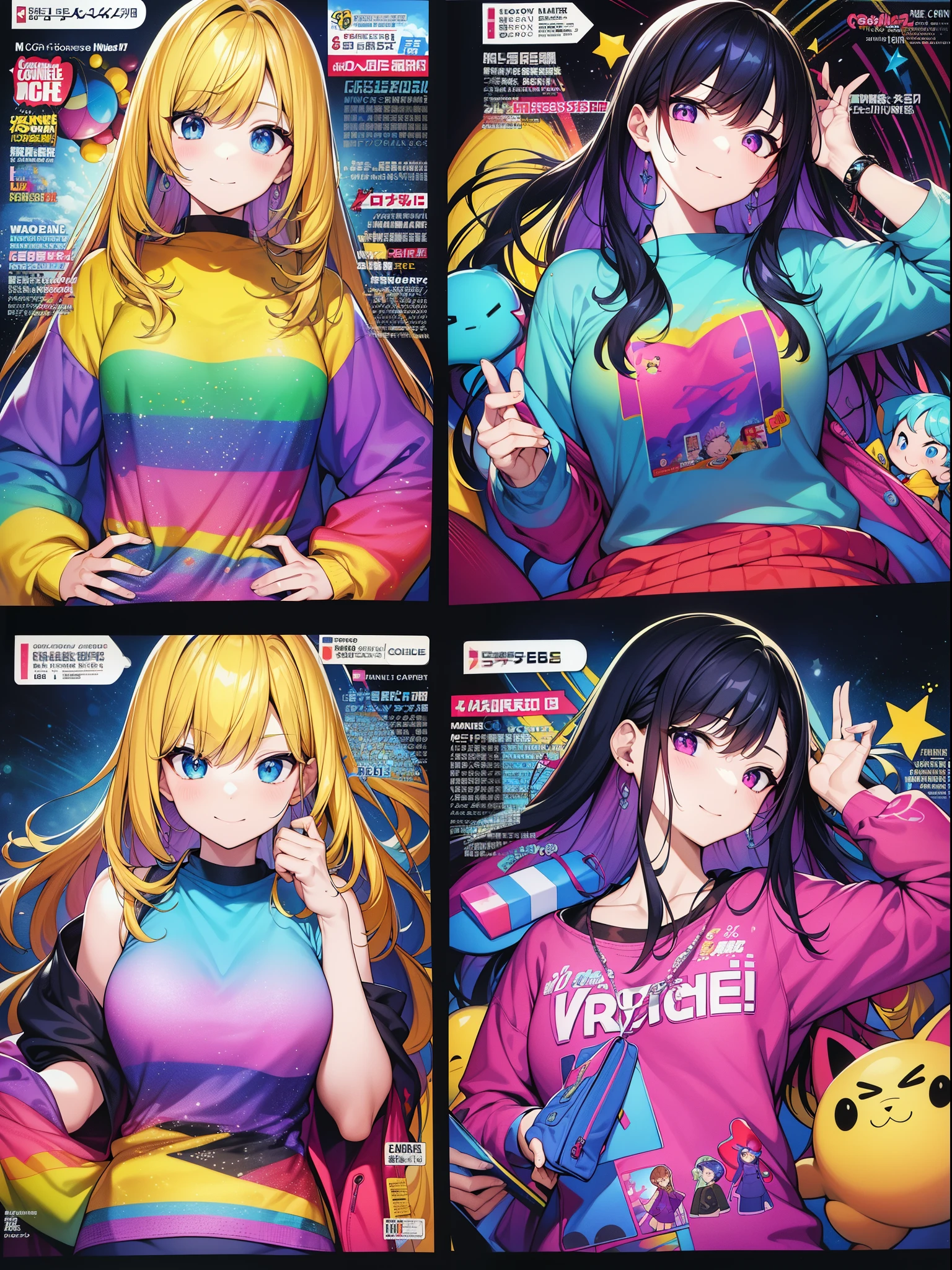 Outrageous resolution、​masterpiece++、top-quality++、ultra-definition++、ultra-definition++、4k++、8k++、from side、（Background Focus）++、（（1）））+++Celebrate the comic core with colorful casual clothes in a colorful comic world where dressed women destroy cities、Comic core runes in colorful casual clothes in a colorful comic world、Comic core magic in colorful casual clothes in a colorful comic world、Comic core in colorful casual clothes in a colorful comic world flying above、Comic core housewife in colorful casual clothes in a colorful comic world、Comic Core President in colorful casual clothes in a colorful comic world、Detailed contemporary art、Contemporary Art Style、Breaking comic core witch in colorful casual clothes in beautiful modern colorful comic world、Comic core college student in colorful casual clothes in a colorful comic world、Contemporary Art Behans、Comic core high school students in colorful casual clothes in a colorful comic world、A comic core actress in colorful casual clothes in a beautiful colorful comic world.、Comic core debris in colorful casual clothes in a shiny floating colorful comic world、Comic core in colorful casual clothes in a colorful comic world、 Comic core sparks in colorful casual clothes in a dazzling colorful comic world、Comic core chains in colorful casual clothes in a colorful comic world、Comic core in colorful casual clothes in a colorful comic world、A colorful comic world with colorful casual clothes and comic core style hair.、Blake Modern Beautiful、Comic core in colorful casual clothes in a colorful comic world、Detailed clothing、Mischievous aura、Bewitching face、tall body、Mature body、seductive body、爆乳、detailed beautiful faces、detailed shiny eyes、Detailed skin、Full body break、detaileds、realisitic、4K highly detailed digital art、octan render、bio luminescent、BREAK8K resolution concept art、真实感、Mappa Studio、​masterpiece、top-quality、Official Art、illustratio、Ligne Claire、(cool_color)、perfect-composition、absurderes、Fantasia、Focused、thirds rule
