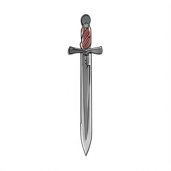 um desenho animado de uma espada com cabo de madeira, design de espada, Espada medieval, espadas desenhadas, adaga, Basic steel sword, uma espada maligna, espada, Espada medieval na pedra, a sword stuck in the ground, Espada Ligtt, espada de fantasia preta e vermelha, segurando adaga, steel sword, Espada de corrente no outro, Espada de fantasia de guerreiro, espada de fantasia