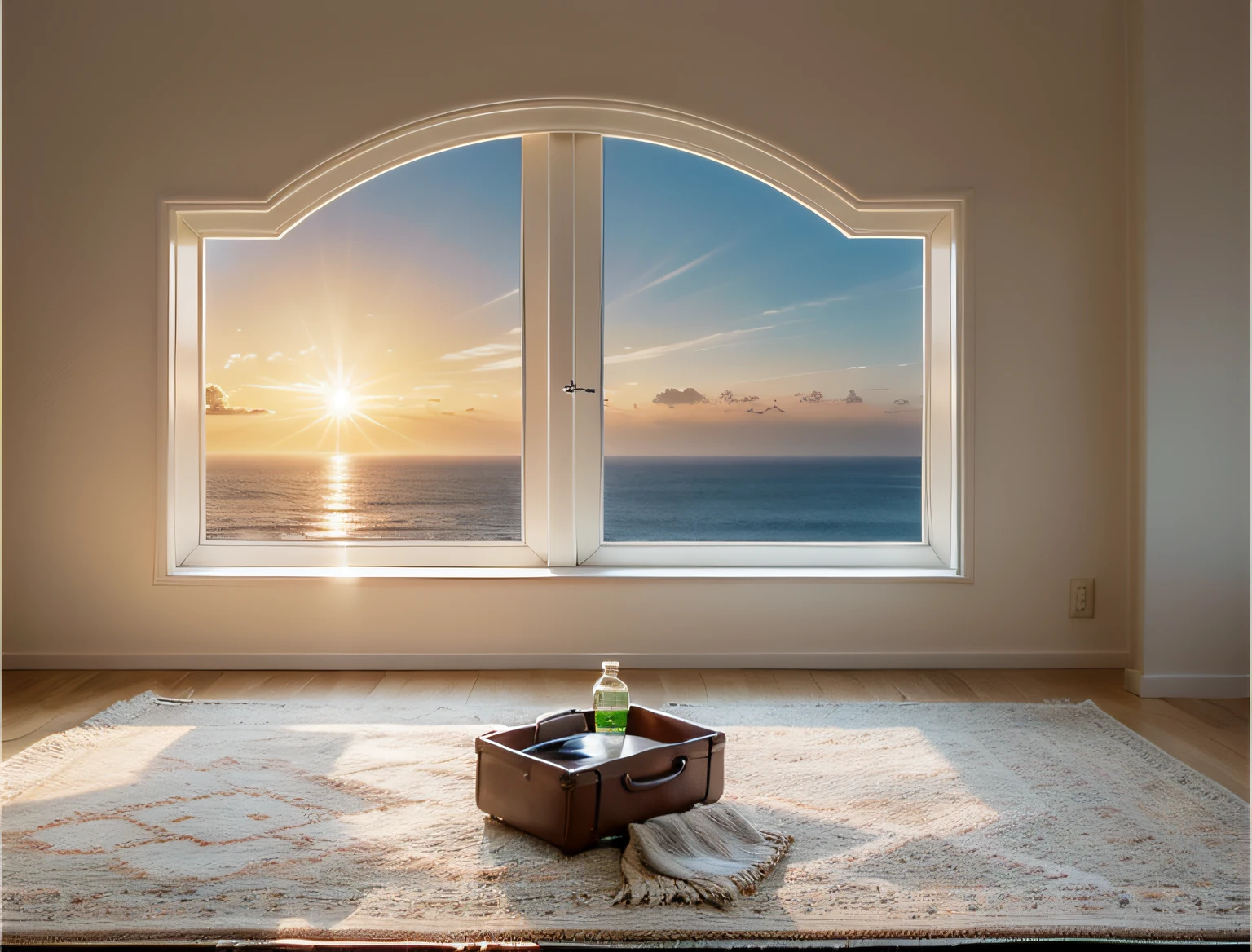 Highly realistic movie scenes,8K split, tmasterpiece,Original,Studio Ghibli Sunshine, Relaxing concept art,, Studio Ghibli Sunshine Cast Template, window