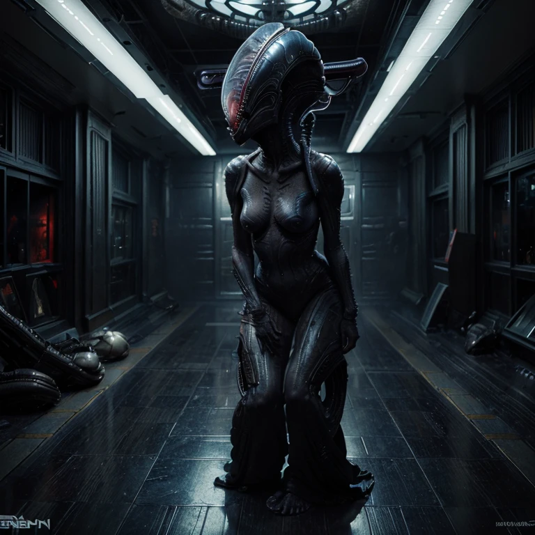 (((xenomorph) creature) from the (movie (alien))) , fantasy, highly detailed beautiful face, digital illustration, approaching perfection, dynamic, highly detailed painting, artstation, concept art, smooth, Mills, Sakimichan, Wlop, Loish, Artgerm, Darek Zabrocki, Jean-Baptiste Monge, art nouveau, Full-length_portrait