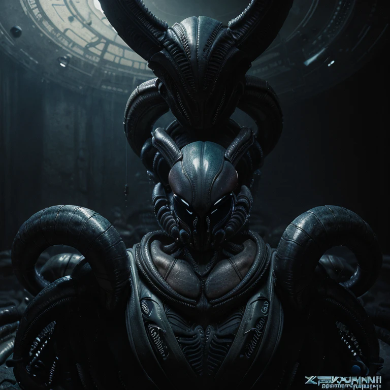 (((xenomorph) creature) from the (movie (alien))) , fantasy, highly detailed beautiful face, digital illustration, approaching perfection, dynamic, highly detailed painting, artstation, concept art, smooth, Mills, Sakimichan, Wlop, Loish, Artgerm, Darek Zabrocki, Jean-Baptiste Monge, art nouveau, Full-length_portrait