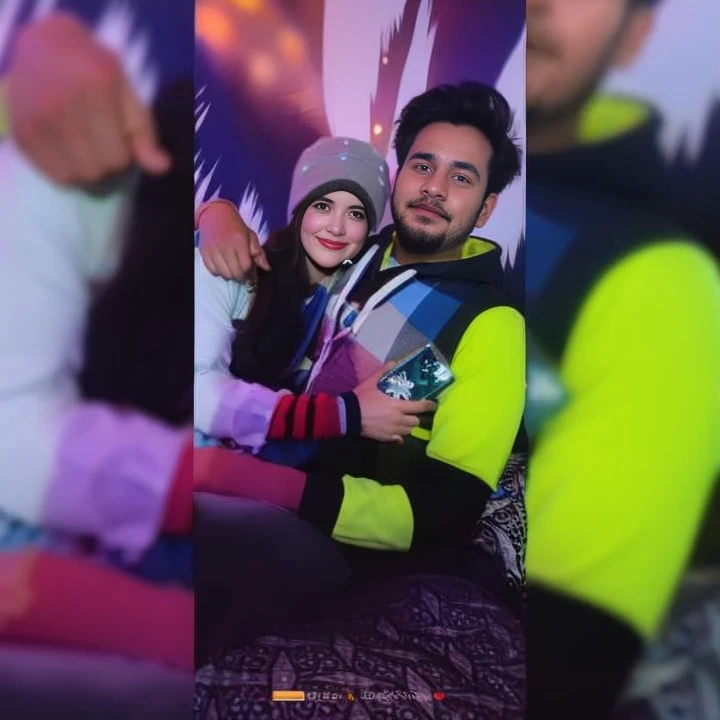 a couple posing for a picture while sitting on a couch, lovely couple, very very low quality picture, couple pose, facebook post, profile pic, 8k selfie photograph, profile picture 1024px, tiktok video, instagram post, with lovely look, instagram picture, spring season, candid picture, portait photo profile picture, profile photo