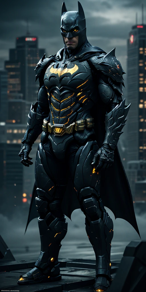 batman  standing on top of the building in Gotham city at night, badass suit batman, ornate hitech batman armor, 8 k high detail concept art, portrait of batman, trending on artstation 4k, batman portrait, amazing 8k character concept art, trending on artstation:3, trending on artstation hd, batman mecha, badass suit, 8k high quality detailed art