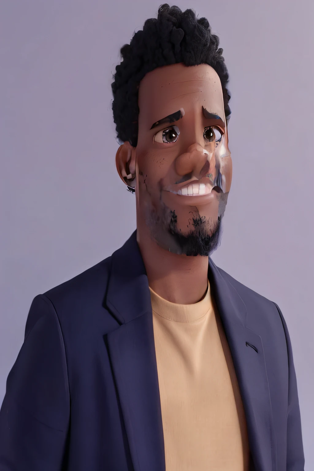 Um homem negro estilo disney pixar, alta qualidade, melhor qualidade