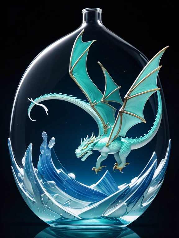 dragon　Glasswork　Soaring in the air　brilliance