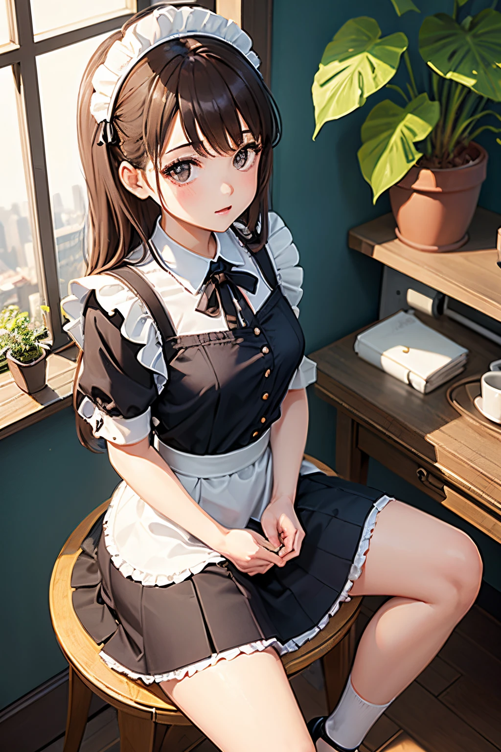 1boy, 1girl, vacuum cleaner、{{{suck the penis with vacuum cleaner:1.5}}},hold on nozzle, from below、vacuum cleaner、from front,
naughty smile,disgusting,disdaining,open mouth,disgusted face
,pov, 1boy, 1girl, penis,cum,
half twintails,
black hair,
semi long hair,
straight hair
,BREAK,
French maid
,BREAK,