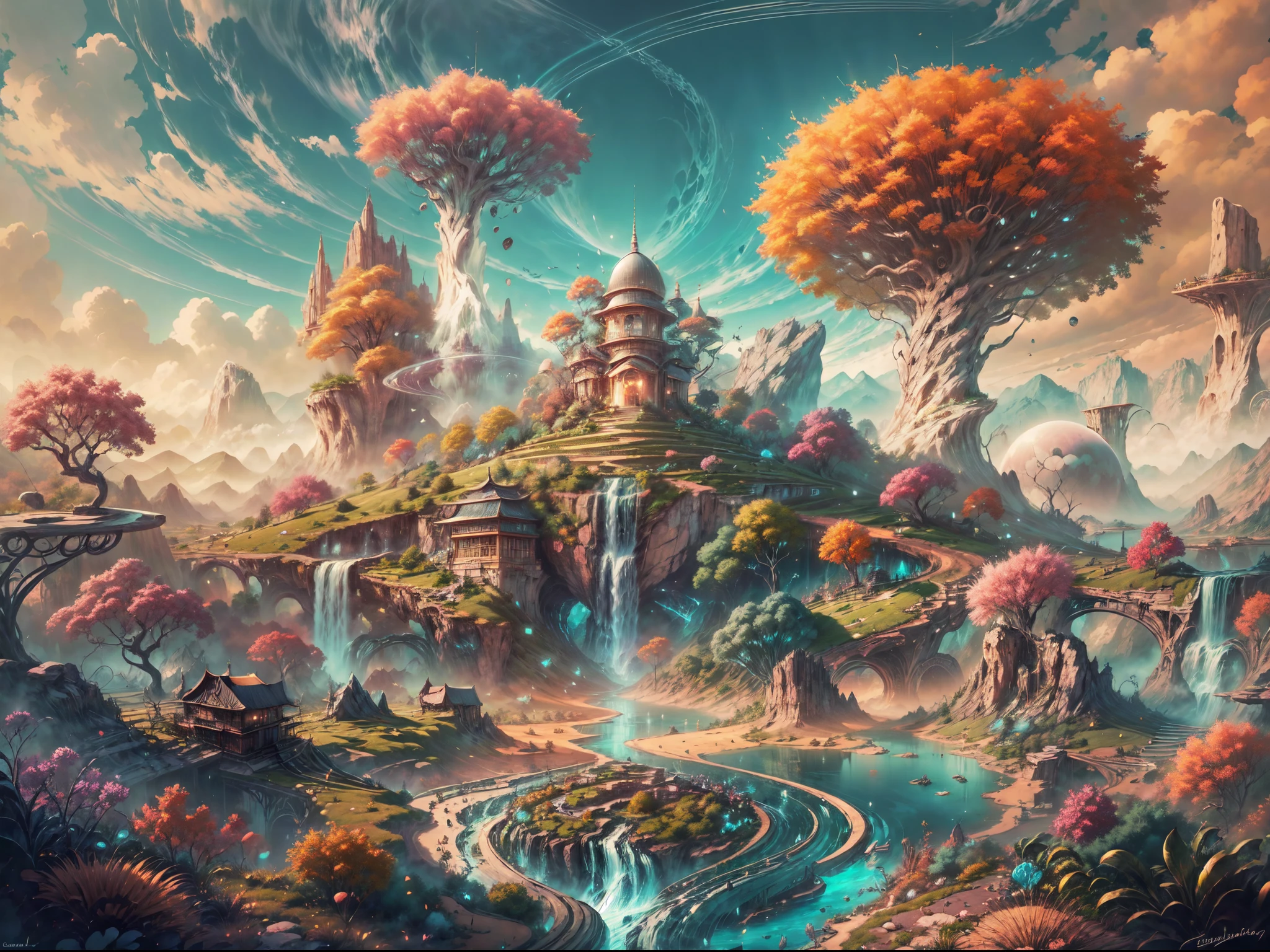 (1.2)Best quality, ultra-detailed, (realistic, photorealistic:1.37), utopian worlds, vibrant landscapes, dream-like scenery, surreal atmosphere, exquisite details, harmonious colors, magical lighting, peaceful ambiance, paradise, idealistic visions, infinite possibilities, ethereal beauty, heavenly creations, mesmerizing views, immersive experience, idyllic settings, utopian societies, tranquil existence, breathtaking vistas, captivating imagination, utopian architecture, utopian nature, otherworldly landscapes, utopian harmony, utopian dreams, utopian bliss, utopian paradise, utopian serenity, utopian escape, utopian vision, utopian tranquility, utopian wonders, utopian ambience, utopian reflections, utopian aspirations, utopian ideal, utopian perfection, utopian serendipity, optimistic outlook.