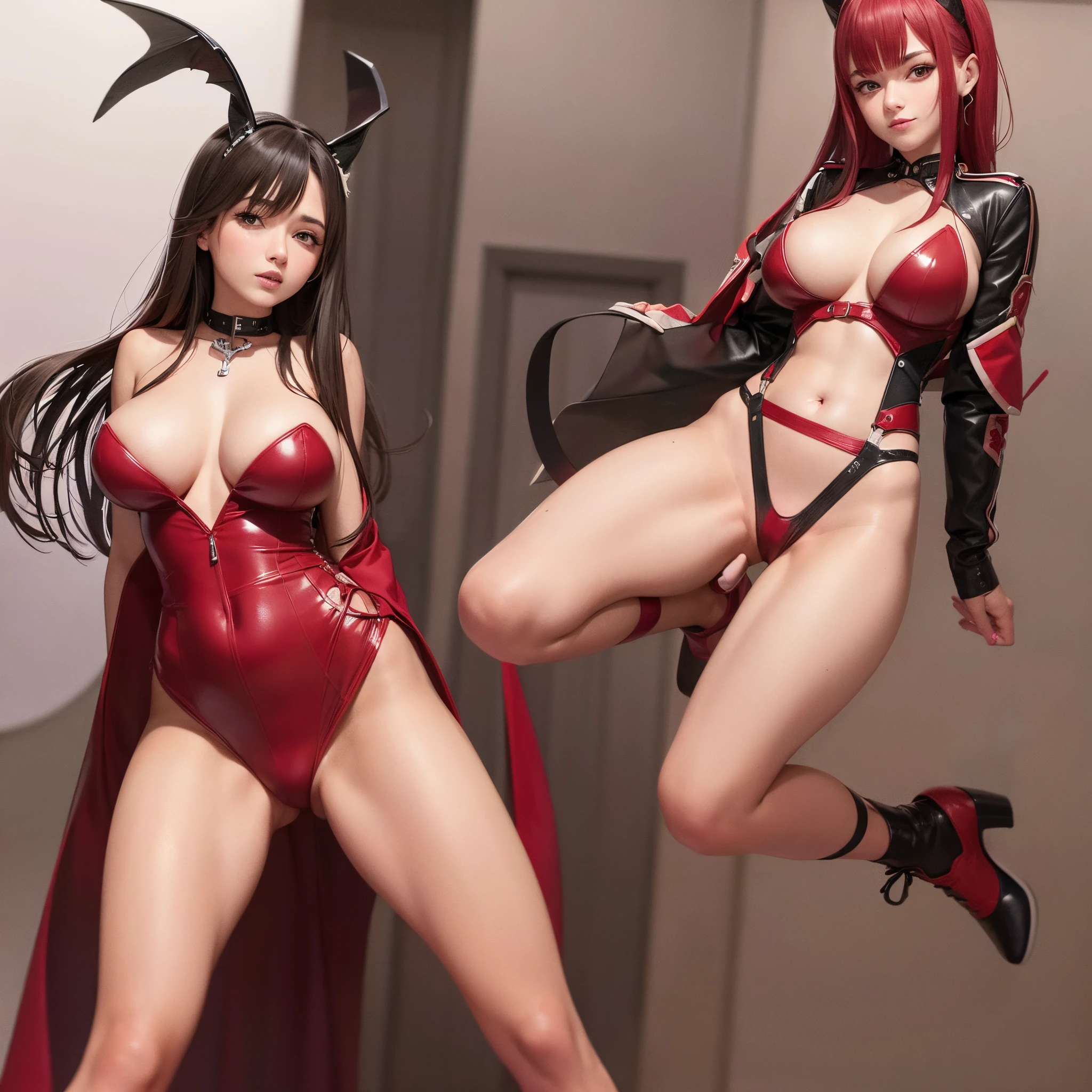 Mujer total mente desnuda pelo rojo tetona brasos arriba axilas bien detalladas
