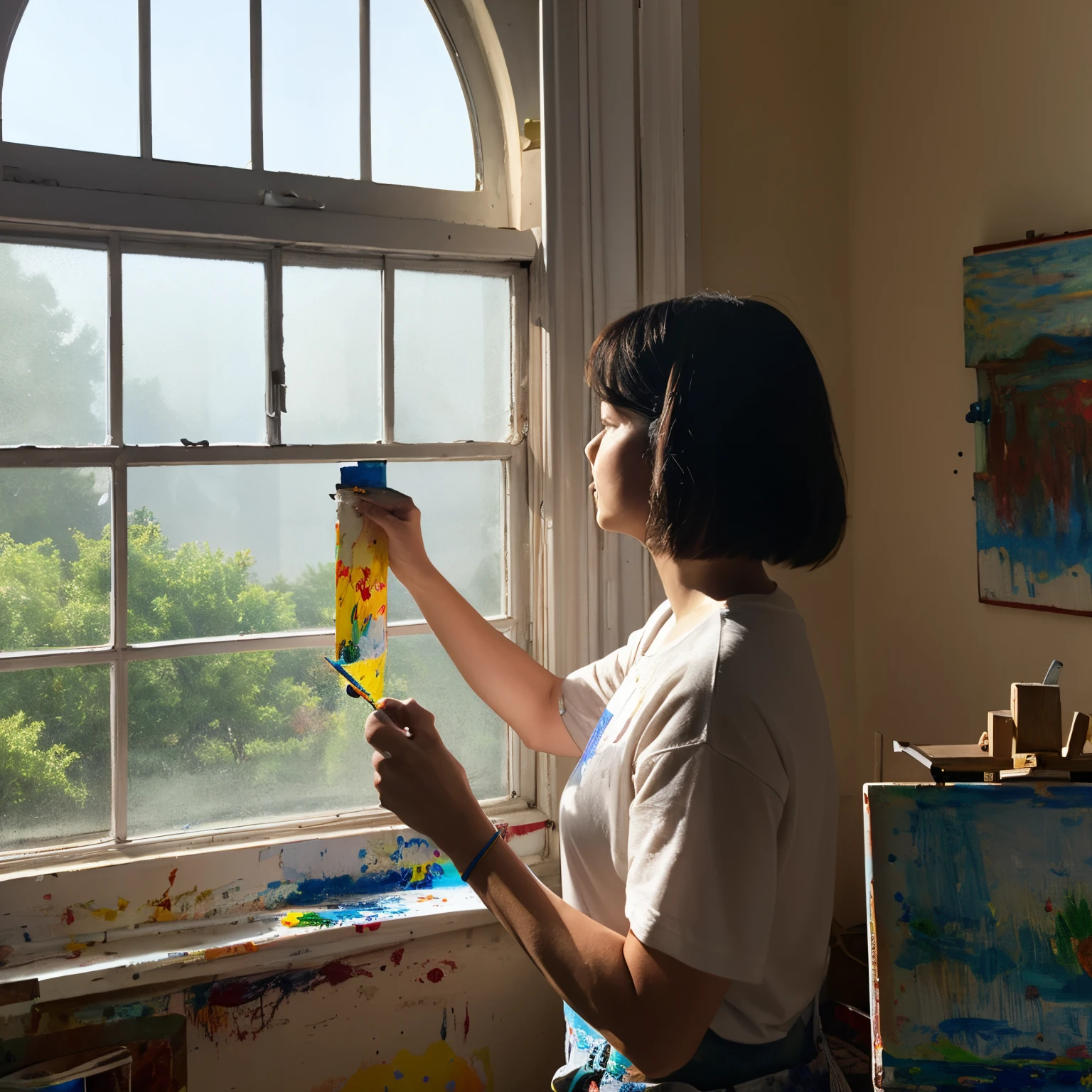 painting on the window