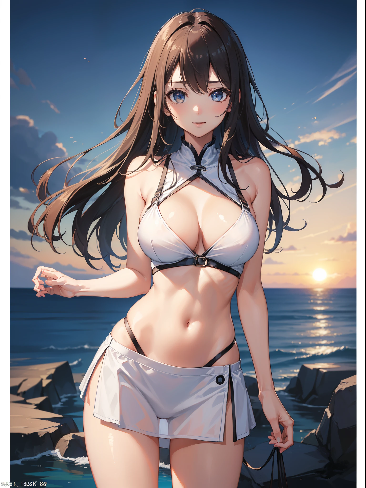 ((Best Picture Quality, 8K, tmasterpiece:1.3)), 1个Giant Breast Girl, Sexy beauty with slender abs:1.3, (casual hair, No leakage:1.2), Straight dress:1.1, Ultra-fine face, 詳細な目, 二重まぶた,ssmile,Duan
