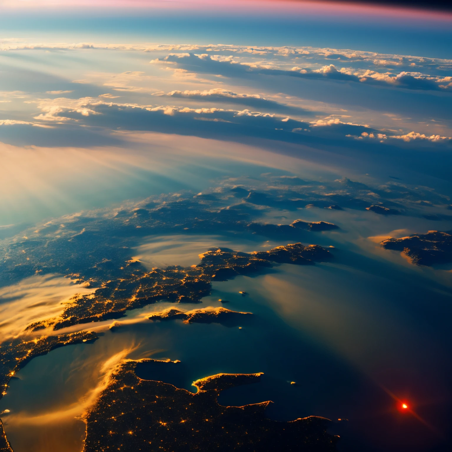Earth's dawn seen from space