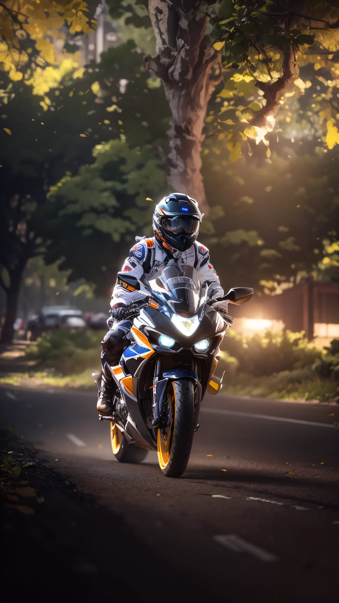 (hiperrealisme:1.1),(detail:1.2)8k,korea boy,wear helmets fullface, bokeh