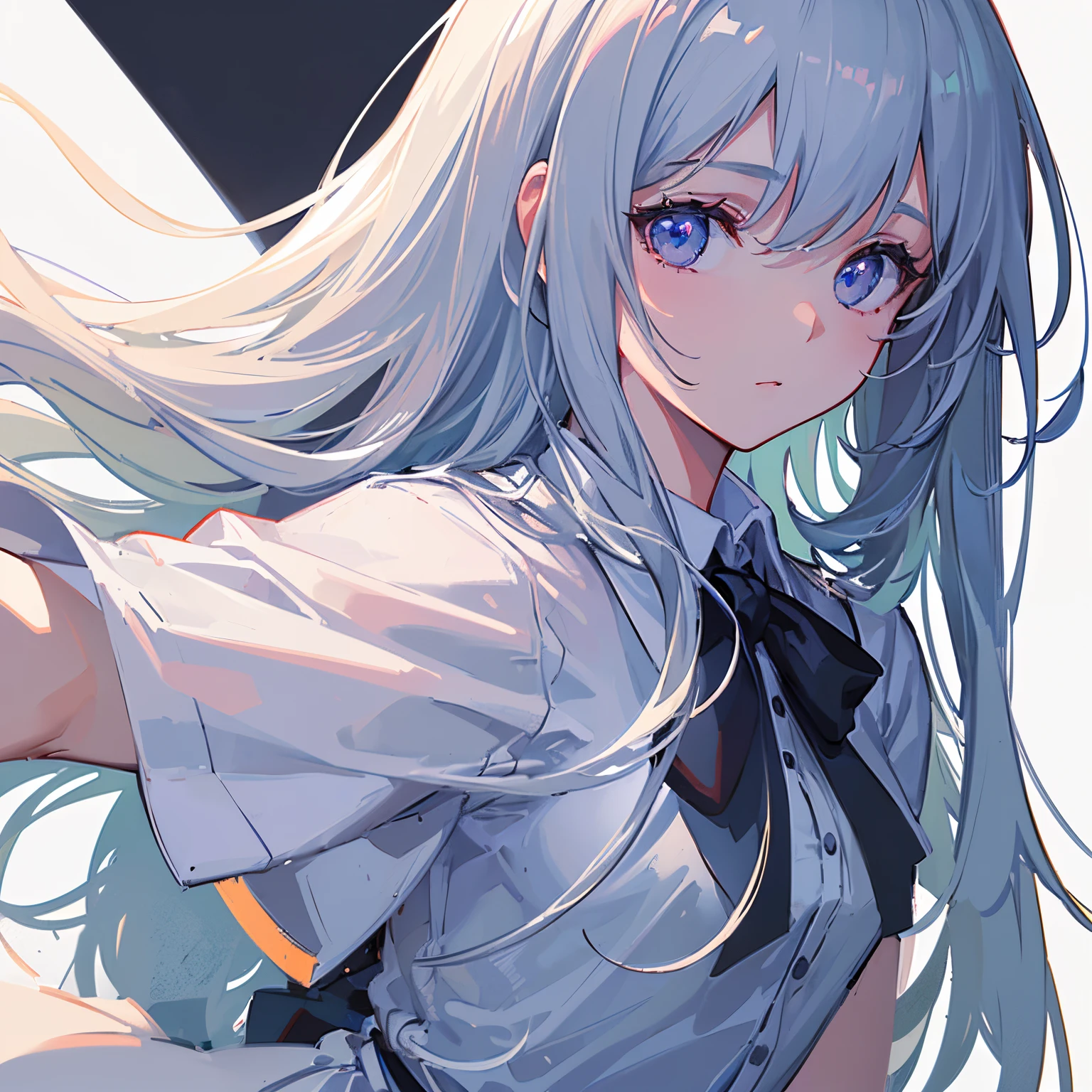 (masterpiece, best quality,:1.2), 1girl, (solo:1.3), upper body, white shirt, short sleeves, , (waifu, realistic, real life, exceptional, best aesthetic, new, newest, best quality, masterpiece:1.2), soft_lighting, soft_skin_tone, feminin_hair, (white background, simple background,:1.2),