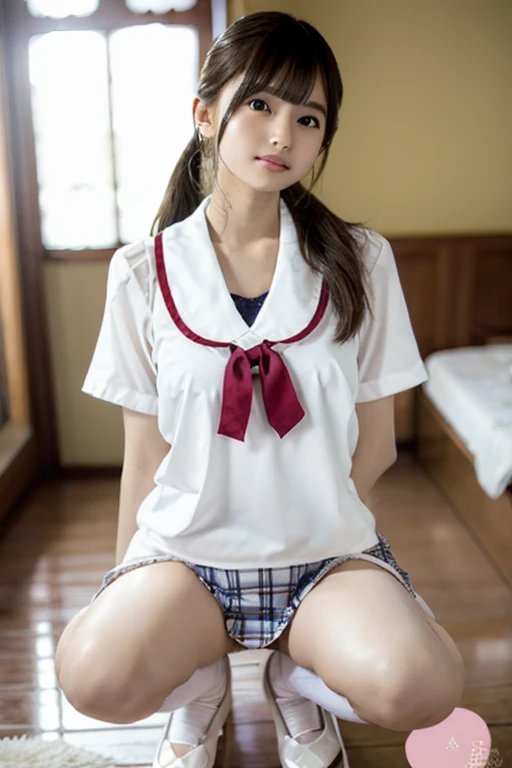 Drawing so that the crotch cloth of the white underwear is visible, a blond, Twin-tailed, japanese schoolgirl , japanese gal, crotch open, Smiling, Spreading your legs, Slimed, Lying down, squatting, Panties are visible, Skirt flipping, a short skirt, Dark blue plaid skirt, Red plaid skirt, Panties visible through the skirt, ace fabric underwear, bottom with small ribbon、Brown loafa、 high school student uniform、japanese sailor suits、Panties with ribbons that show through clothes that show through the rajah、White blouses、bow ribbon、Dark blue socks、Panties in full view、The clothes are fluffy、boyish girl, short-hair, The blouse buttons are off, Showing off her panties, Cleavage visible from the blouse, Classroom, Infirmary, a bed , tiny chest、Underhair is transparent、Nipples are see-through, Panties look good, underwear with a small area,, String panties , Angle from your feet, Angle from below, Angle looking up from below, Strawberry pattern panties, Polka dot panties, micro lingerie micro bikini White cotton fabric underwear crotch show off the crotch White cotton fabric underwear