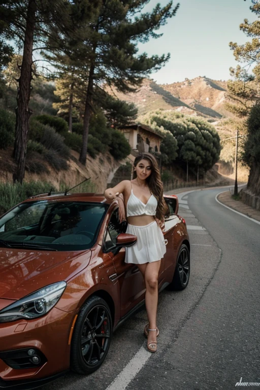 poner fondo con coche con la chica poyada en el capo