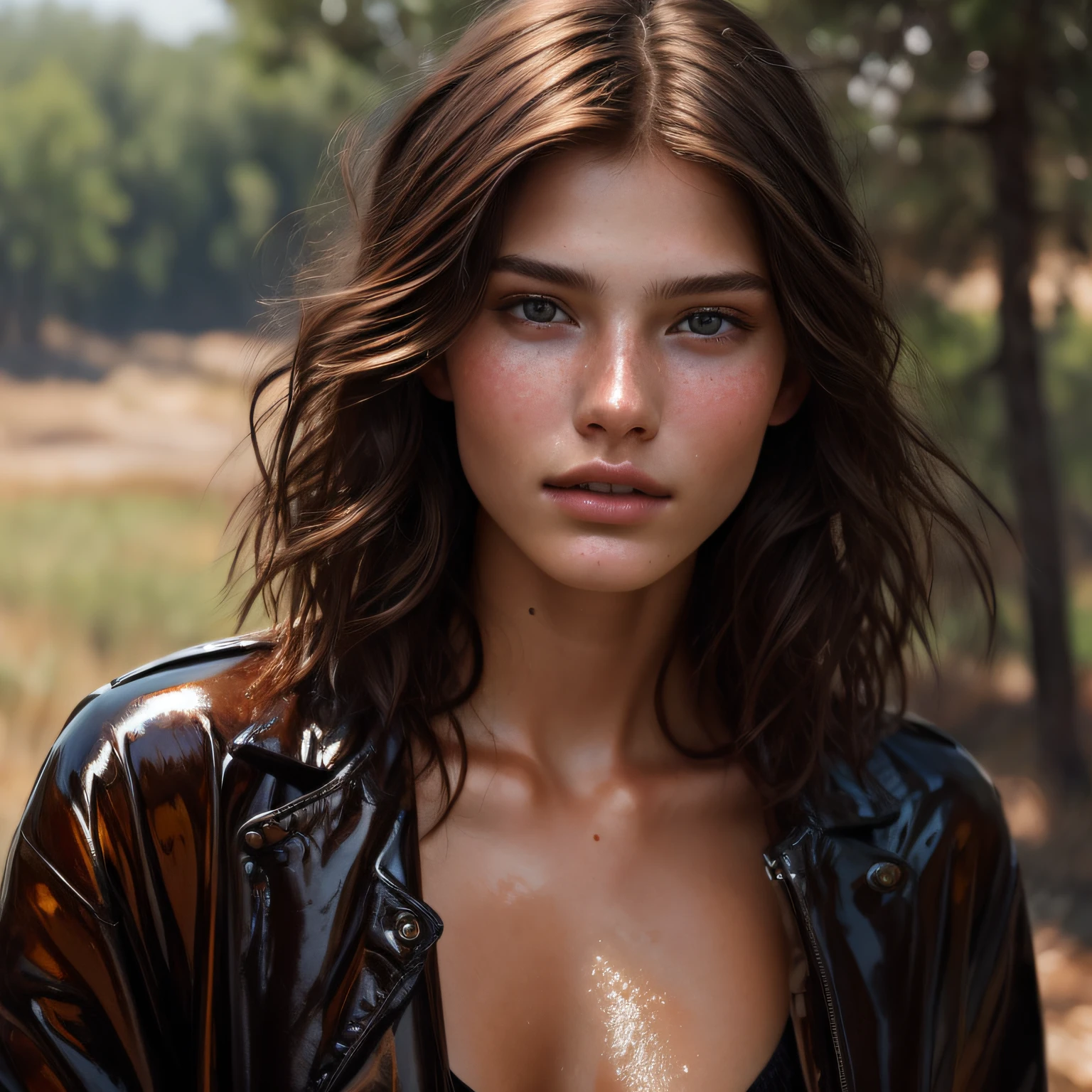 ultra realistic, 8k, gals, russian 18 year old, (shiny oiled skin:1.2), of (Jeremy Lipking: 0.3), (Dittmann Anna: 0.3), (Arian Mark: 0.3), brown hair