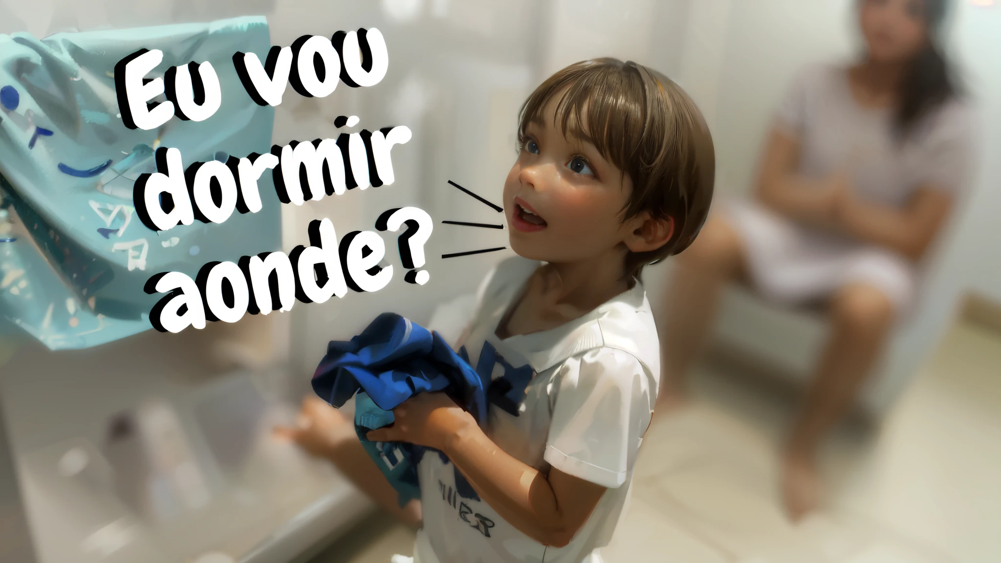 there is a boy holding a blue towel in his hand, miniatura, Directed by: Nandor Soldier, Kidmo!!!, ๐ญ ๐คฎ ๐ ๐, muito definido, video still, ๐๐คก, rsrs, youtuber, instagram story, horror, barnet, garoto chamado dedo, humor, very funny, jovem!!!, ๐ป๐น๐ผ