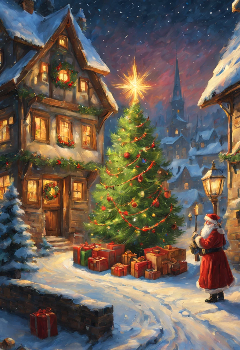 by Elsa Beskow, christmas, enhance, intricate, (best quality, masterpiece, Representative work, official art, Professional, unity 8k wallpaper:1.3)