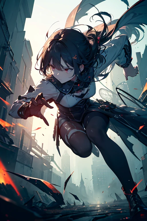((masterpiece)), ((high resolution)), ((super delicate)), (Diverse angles), wallpaper, (Outline warm color), (action pose), (Combat scenes), (dynamism), (sense of speed), (Effects), Line drawing style illustration, eerie, horror factor, (Distinctive hair style), (Creative accessories), (individualistic atmosphere), eerie worldview, Suspicious atmosphere