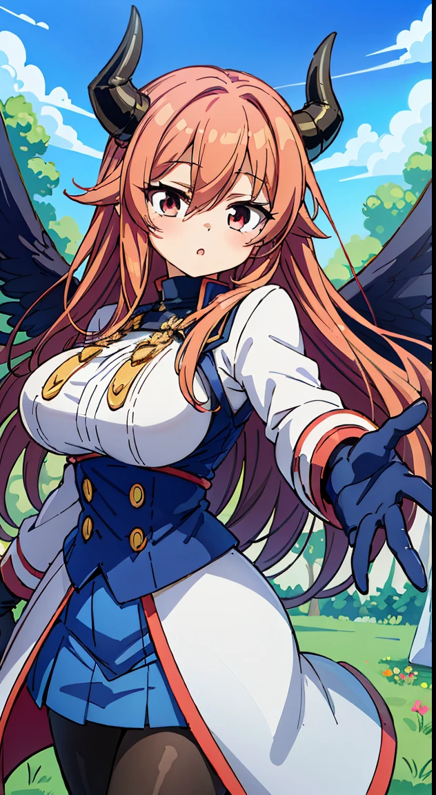 (masutepiece, Best Quality, Perfect Anatomy, High quality:1.4), absurderes, absolutely resolution, unbelievable Ridiculous, hight resolution, ultra-detailliert, Official art, Unity 8k壁纸, Kinetic typography,nice hand, Perfect hands, Detailed beautiful hands, Large_filesize, fulcolor, hight resolution, symmetric, exceptional, Best aesthetic, newest, Anime, very beautiful detailed body,The hair,faces,The eye, , BREAK,
1 beautiful girl, (Beauty:1.5),(Chibi:0.5),(kawaii:2.0),(Cool:2.0),((17 year old girl),(Solo:1.65),BREAK, (huge-breasted:1.2,), Clear skin, Beautiful skin, Shy, 1 beautiful woman,Demons,Colossal tits(Hair Bow, Red hair, Long hair, flipped hair, hair messy,Wings of an angel on the back, Demon King's horn on the head:1.2), (Red Eyes, long eyelashes, Double eyelids: 1.2), Shiny skin,de pele branca,dial,(best quality face),(Top quality glowing eyes),(Doya face,brave face:1.45),
BREAK (Houndstooth white long coat:1.3), (fluffy unbuttoned coat:1.1),
BREAK turtleneck, ankle boots, (pantyhose:1.3) ,winter gloves
BREAK (sequin mini skirt:1.2),
BREAK,sittiing, knees up,
Outdoors, day, Blue sky, cumulonimbus clouds, Sunlight, Flowers, garden, forest, Soto, Trees, Wind, Windy, Nature, tussock, (camping:1.4),depth of fields,
BREAK,wakame,wakame,wakame,(Dynamic Poses, Dynamic Angle, close-up, Cowboy Shot, Cowboy Shot:1.4),
BREAK,(Blurry background:1.3),(absurderes, hight resolution, Super Detail Art),cel shading,Clear Color, Lonely optical effect, Beautiful pictures, Bright glow, mystic atmosphere,(Close-up of girl:1.1), Mystical light particle effect,manga influence, clean line drawings,
nice hand, Perfect hands,