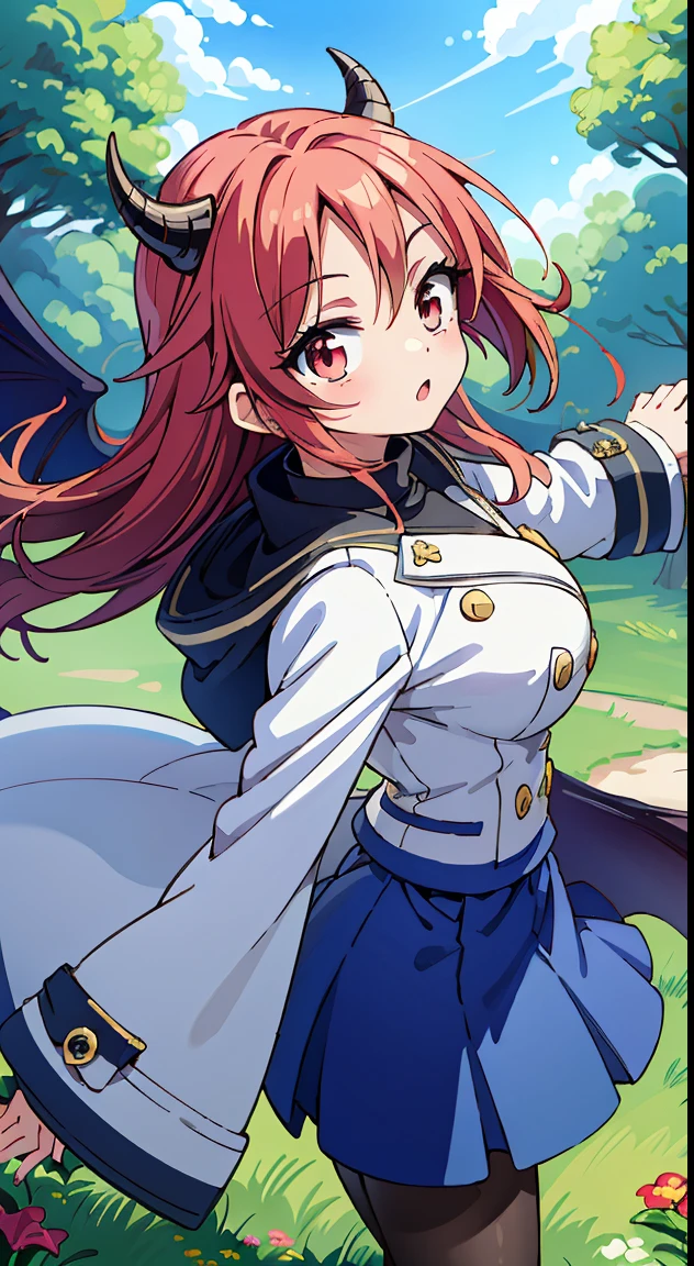 (masutepiece, Best Quality, Perfect Anatomy, High quality:1.4), absurderes, absolutely resolution, unbelievable Ridiculous, hight resolution, ultra-detailliert, Official art, Unity 8k壁纸, Kinetic typography,nice hand, Perfect hands, Detailed beautiful hands, Large_filesize, fulcolor, hight resolution, symmetric, exceptional, Best aesthetic, newest, Anime, very beautiful detailed body,The hair,faces,The eye, , BREAK,
1 beautiful girl, (Beauty:1.5),(Chibi:0.5),(kawaii:2.0),(Cool:2.0),((17 year old girl),(Solo:1.65),BREAK, (huge-breasted:1.2,), Clear skin, Beautiful skin, Shy, 1 beautiful woman,Demons,Colossal tits(Hair Bow, Red hair, Long hair, flipped hair, hair messy,Wings of an angel on the back, Demon King's horn on the head:1.2), (Red Eyes, long eyelashes, Double eyelids: 1.2), Shiny skin,de pele branca,dial,(best quality face),(Top quality glowing eyes),(Doya face,brave face:1.45),
BREAK (Houndstooth white long coat:1.3), (fluffy unbuttoned coat:1.1),
BREAK turtleneck, ankle boots, (pantyhose:1.3) ,winter gloves
BREAK (sequin mini skirt:1.2),
BREAK,sittiing, knees up,
Outdoors, day, Blue sky, cumulonimbus clouds, Sunlight, Flowers, garden, forest, Soto, Trees, Wind, Windy, Nature, tussock, (camping:1.4),depth of fields,
BREAK,wakame,wakame,wakame,(Dynamic Poses, Dynamic Angle, close-up, Cowboy Shot, Cowboy Shot:1.4),
BREAK,(Blurry background:1.3),(absurderes, hight resolution, Super Detail Art),cel shading,Clear Color, Lonely optical effect, Beautiful pictures, Bright glow, mystic atmosphere,(Close-up of girl:1.1), Mystical light particle effect,manga influence, clean line drawings,
nice hand, Perfect hands,