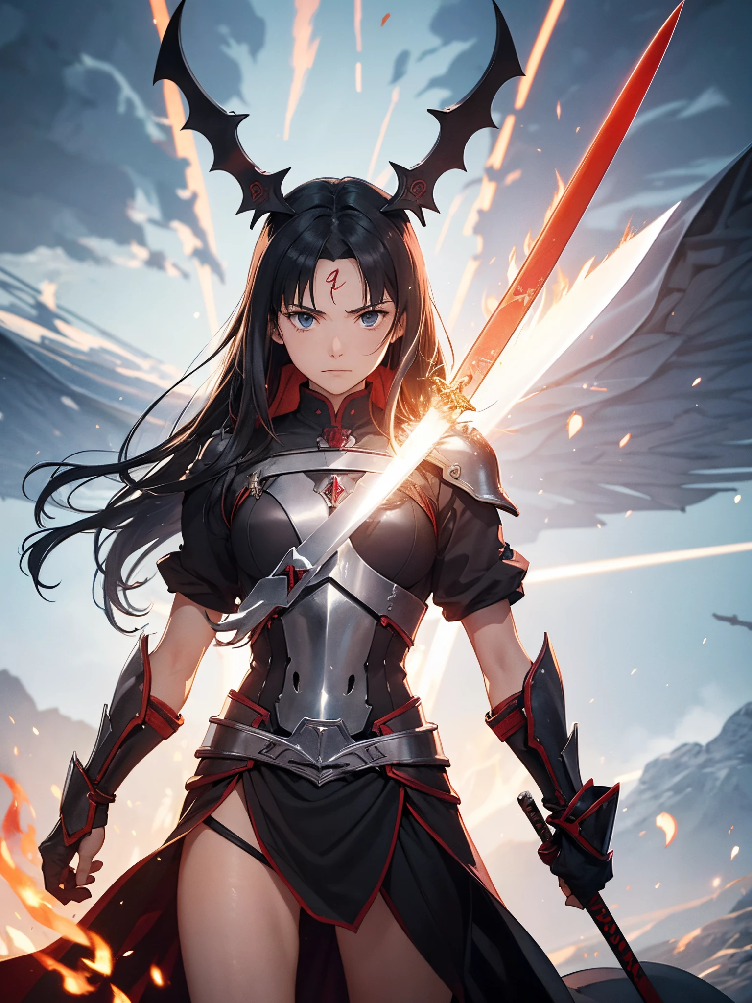 I am the bone of my sword,Steel is my body, and fire is my blood,I have created over a thousand blades,Unknown to Death,Nor known to Life,Have withstood pain to create many weapons,Yet, those hands will never hold anything,So as I pray, UNLIMITED BLADE WORKS,