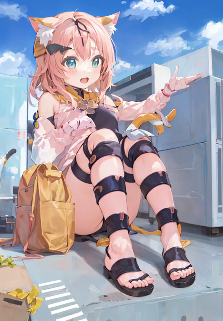 Anime girl sitting on the ground with cat, small curvaceous , ecchi anime style, squatting anime girl, Anime cute art style, nekomimi, cute anime catgirl, Kitagawa Marin fan art, anime cat girl, ecchi style, eechi, style of anime, High quality anime art style, smooth anime cg art
