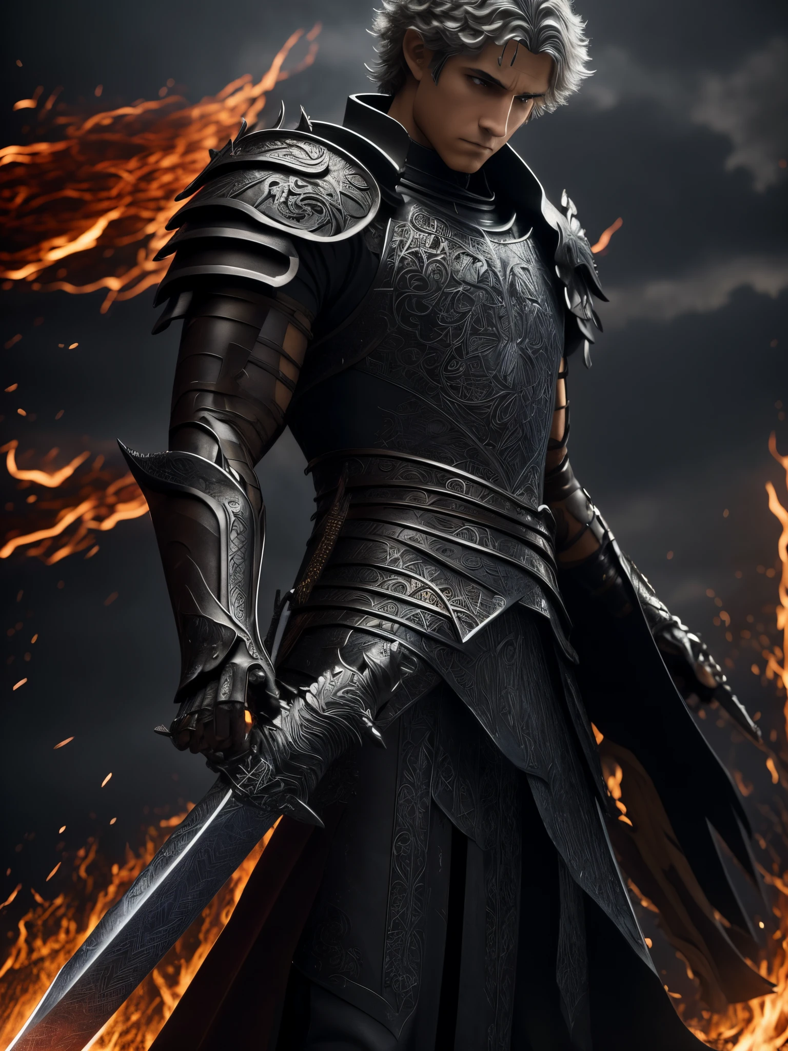 I am the bone of my sword,Steel is my body, and fire is my blood,I have created over a thousand blades,Unknown to Death,Nor known to Life,Have withstood pain to create many weapons,Yet, those hands will never hold anything,So as I pray, UNLIMITED BLADE WORKS,