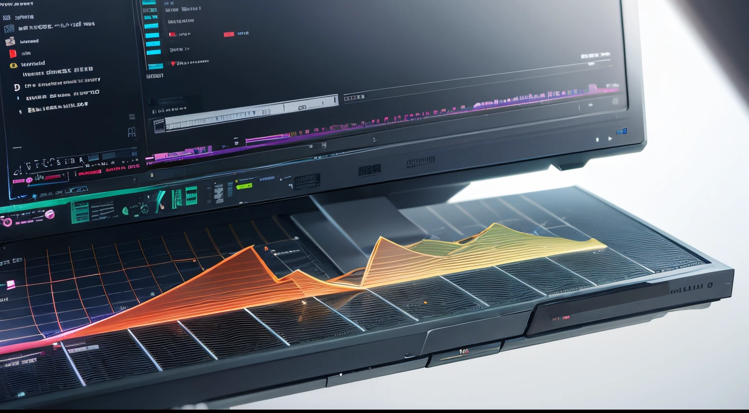 Engaging 3D visualization featuring stunning graphs、glinting