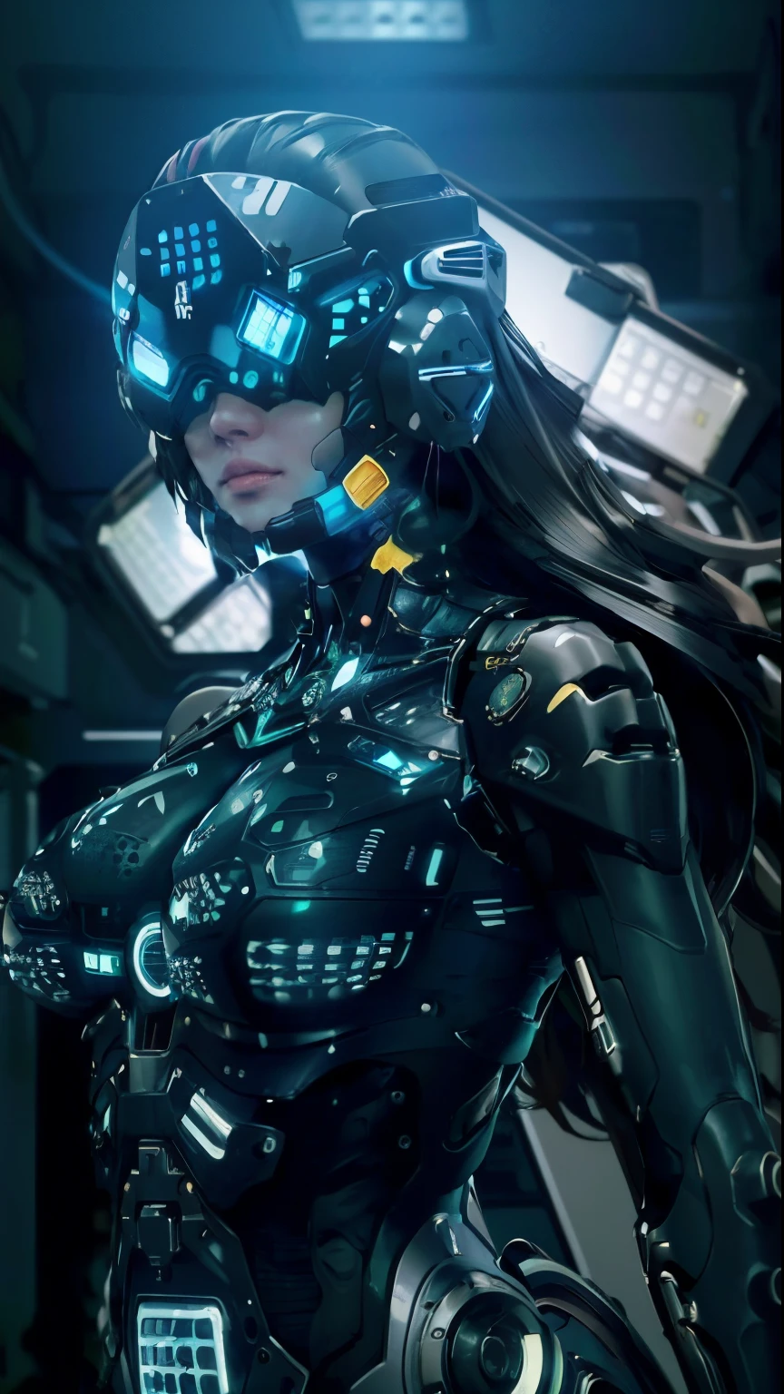 ((Best quality)), ((tmasterpiece)), (very detailed nipples:1.3), 3D,RF KTR_TechnoTrex, Beautiful cyberpunk woman,Bushy hair,Computer terminal,computer servers, LCD screens, Fiber optic cable, corporate logos,HighDynamicRange (HighDynamicRange),ray traycing,NVIDIA RTX,Hyper-Resolution,Unreal 5,sub surface scattering,PBR textures,Post-processing,Anisotropy Filtering,depth of fields,maximum definition and sharpness,Many-Layer Textures,Albedo e mapas Speculares,Surface Coloring,Accurately simulate the interaction of light and materials,perfectly proportions,Octagonal rendering,Two-tone lighting,Low ISO,White balance,the rule of thirds,largeaperture,8K original,High efficiency sub-pixel,sub-pixel convolution,Luminous Particle,Light scattering,dingdall effect