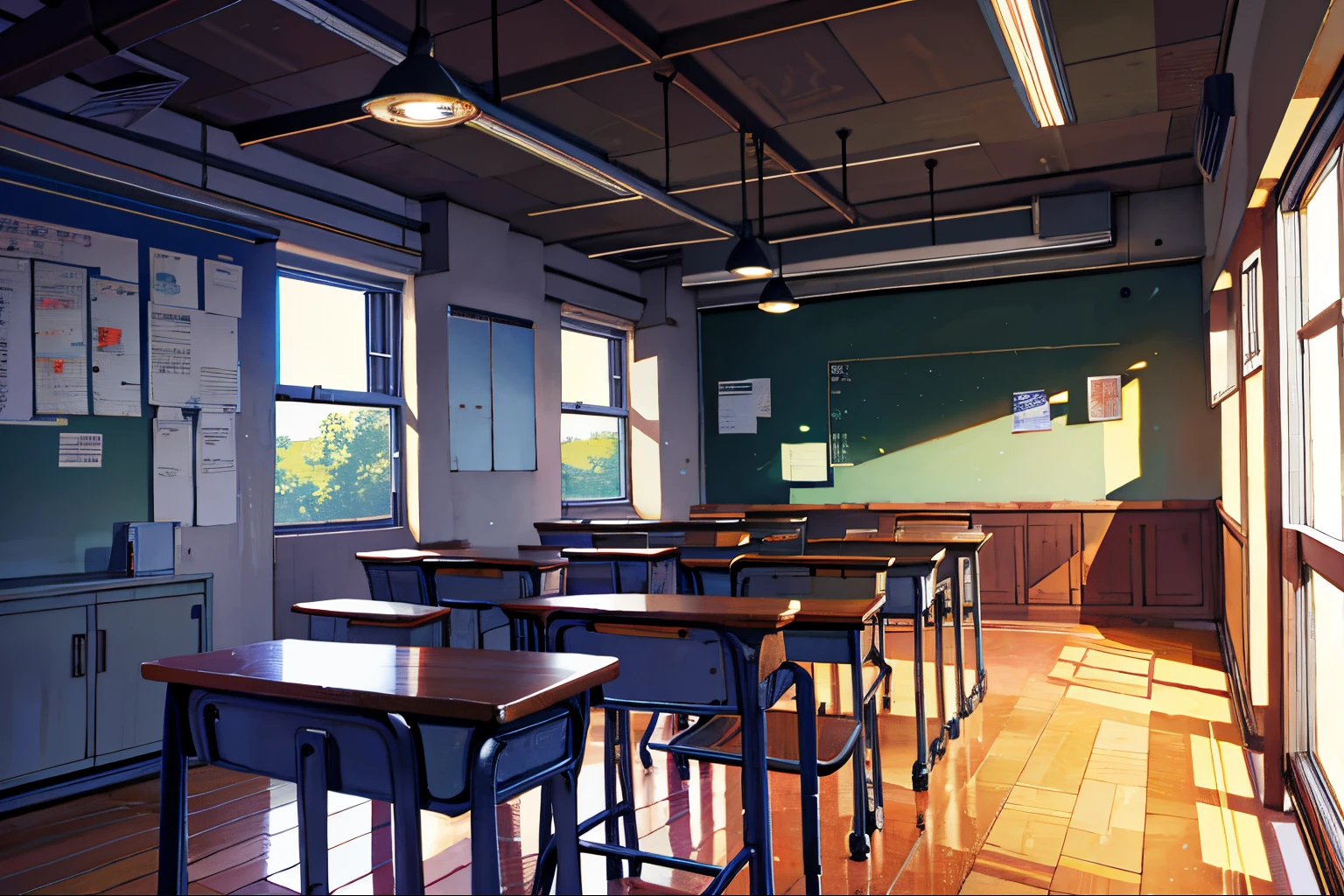 No humans、top-quality、hight resolution、a picture、Urban Schools、school in town、