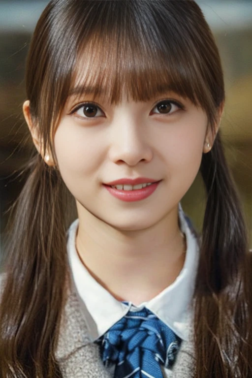 (4k, Best Quality, High Resolution:1.1), (Realistic, Photorealistic:1), Cute Girl With Flat Breasts, Asuka, (Cute:1.8), Cuties, Solo, (Flat Breasts:1.2), Detailed Eyes, Brown Eyes, Innocent Eyes, Blushing, Random Clothes, Masterpieces, Beautiful Lighting, Cinema Lights, Film Grain, Jewelry, Heart-Shaped Earrings, Bangs, Cherry Lips, viewer, upper body, open lips, ponytail, side ponytail, two sideways, depth of field, blurred background, eye focus, bokeh, 85mm lens, f/1.4, professional lighting, photon mapping, radiosity, physically based rendering, high detail, masterpiece,