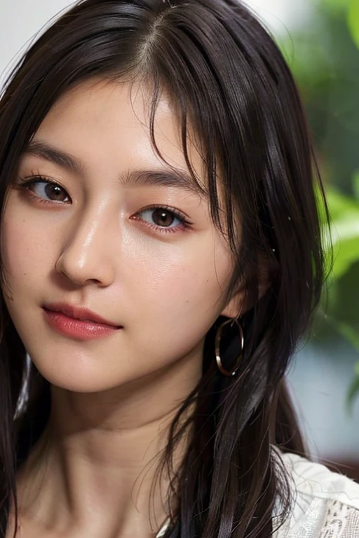 masutepiece, masutepiece, of the highest quality, Best Quality, Realistic, Unity, 8K Wallpaper, Official art, Very detailed CG Unity 8K wallpaper, (Realistic: 1.4), a 18 year old girl、A slight smil、Close one eye、Super Detail, Black-rimmed glasses、High resolution, Super Detail, amazing, Fine detail , Film Lighting, (brown|Black hair:1.4), Long Hair, (Reality Skin:1.2), (Crystal clear beautiful skin:1.0), Beautiful details, Eyes and face are very detailed, Beautiful eye details, Huge file size, ultra detailed and beautiful, Dark eyes, Model Shot Style,