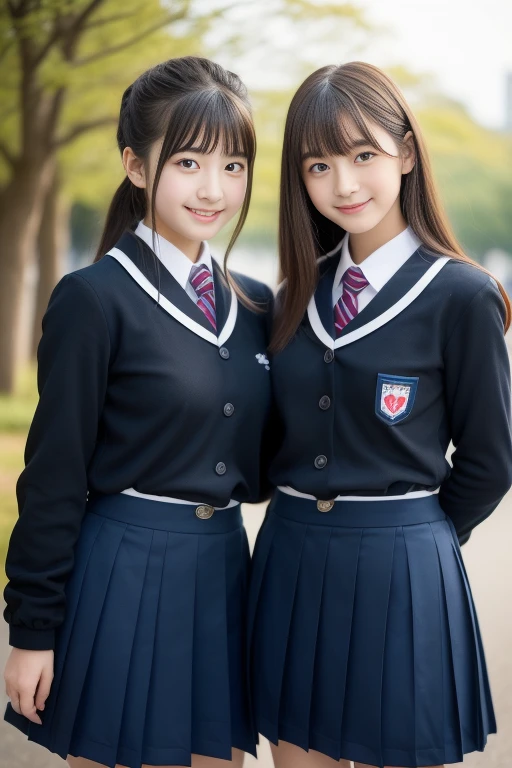 2girls,(great masterpiece、top-quality、Best image),(Young Japan、kawaii、Idol actress、Clear black eyes),(((Japanese girls' high school uniform))),(open a textbook while standing)、(Perfect and complete anatomy、plump and beautiful limbs、Perfect physiology)、springtime、Professional filming、Gravure photography、 beautiful girl,touching each other's breasts,accurate hands without incongruity,Precise feet without discomfort,I'm going to kiss,A smile that makes you want to hug,Very delicate eyes and face,Sharp pupils