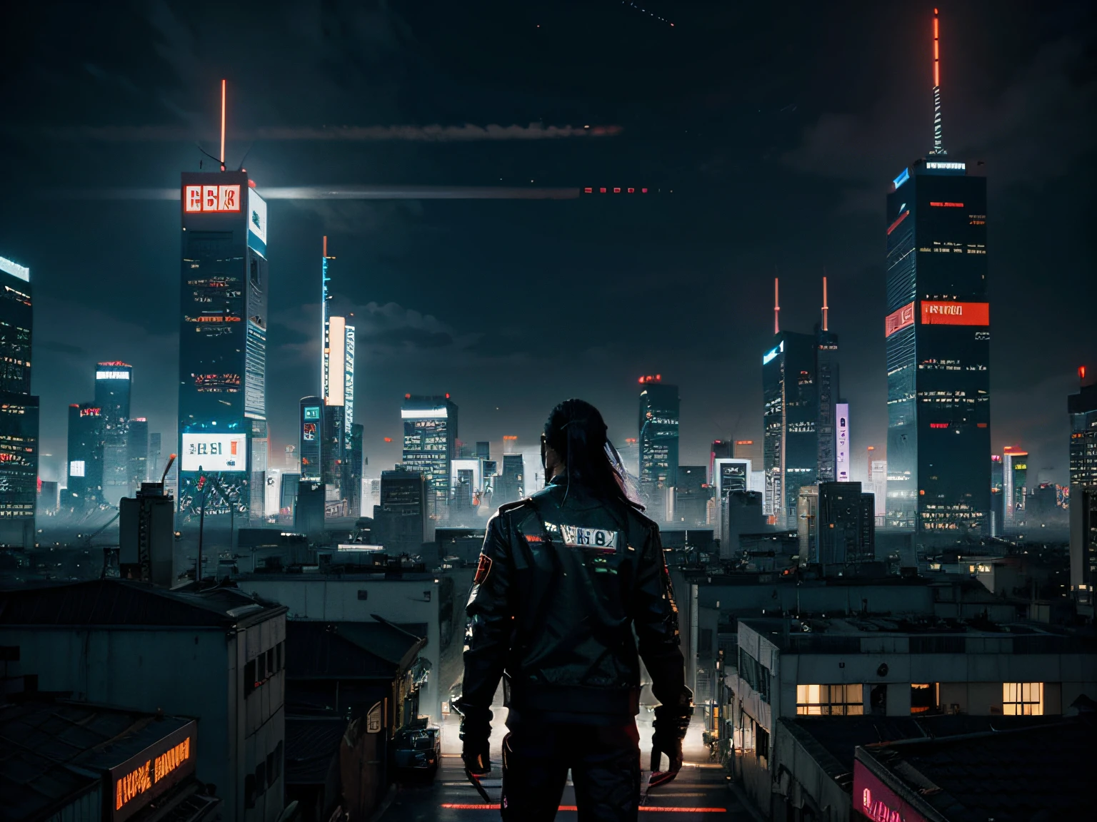 city in the style of cyberpunk
