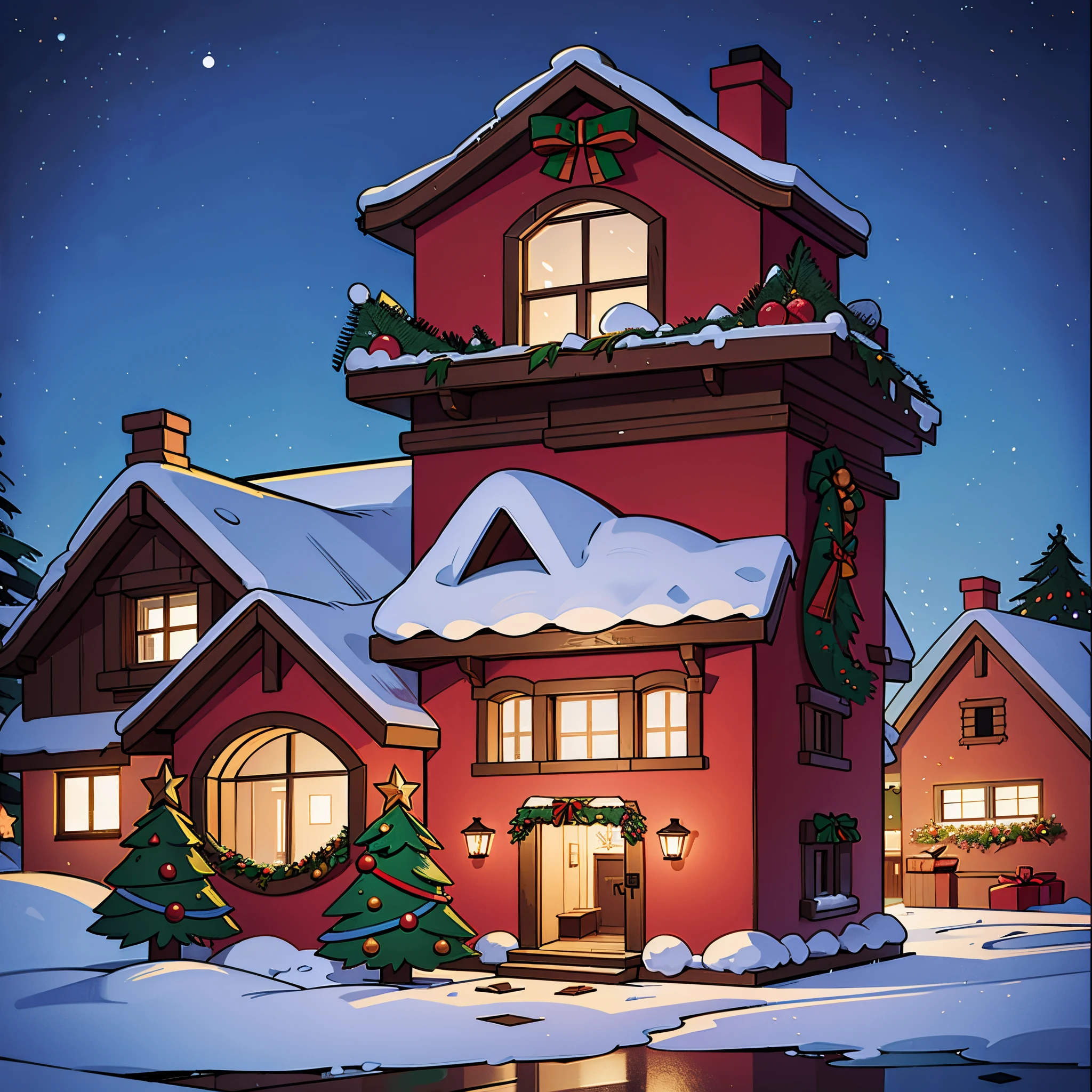A Christmas house