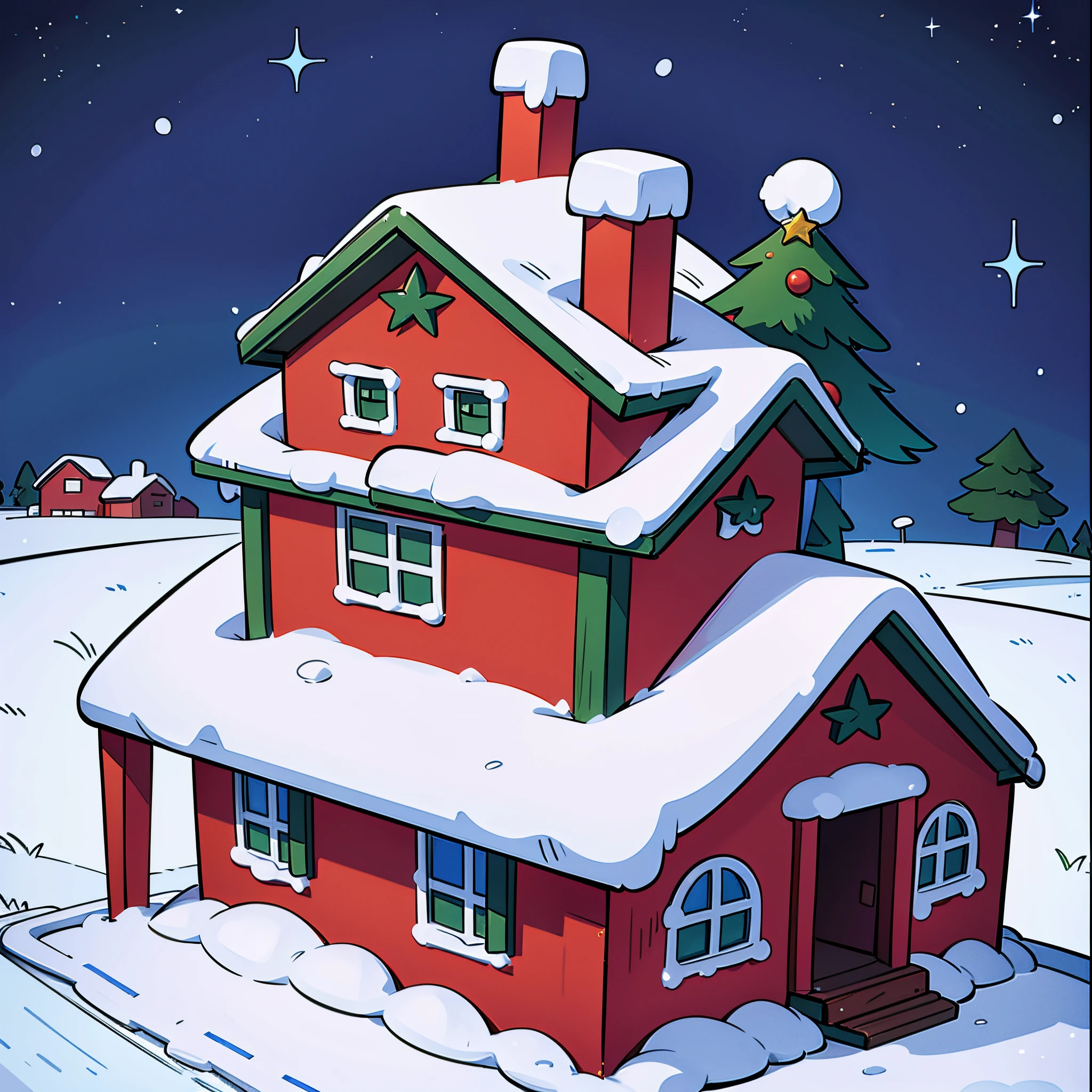 A Christmas house