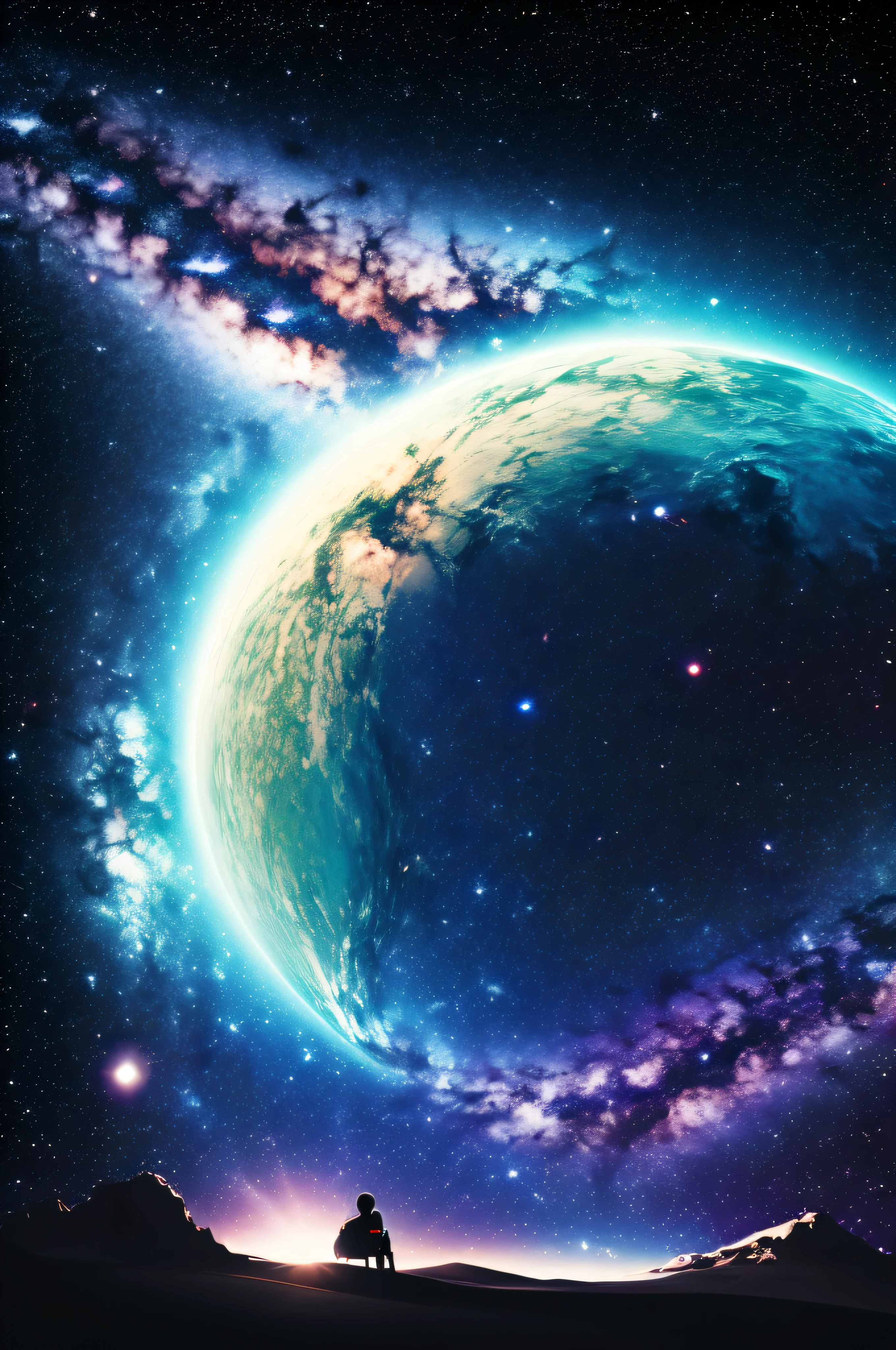looking into space from afar