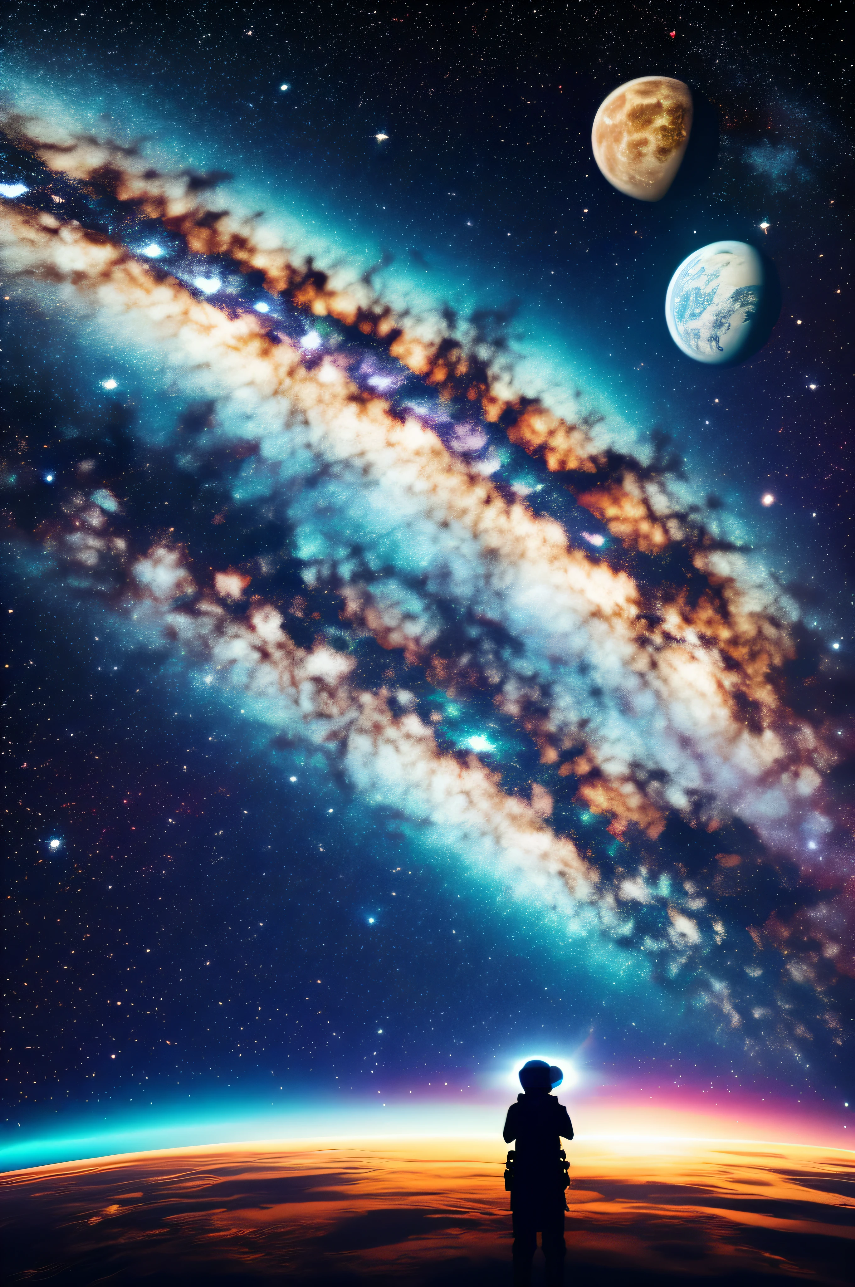 looking into space from afar