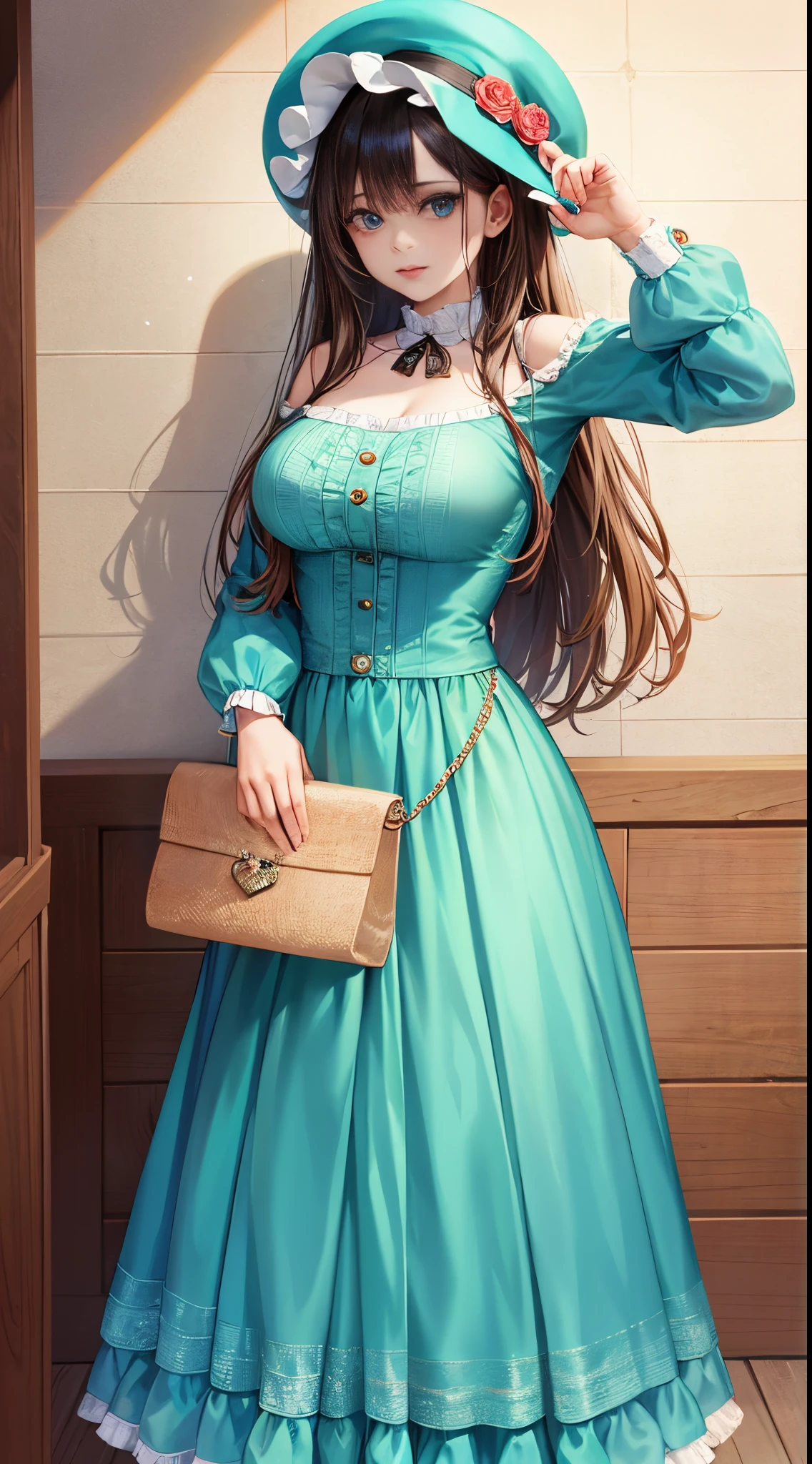 Western fantasy,victoriana,A beautyful girl,standing on your feet