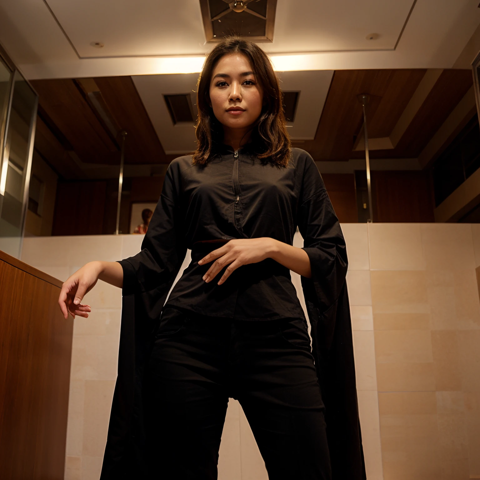 Thai model teases in skinny outfit