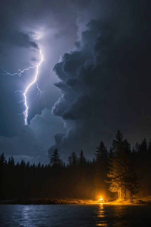 lightning、countless lightnings、dark sky、Magnificent