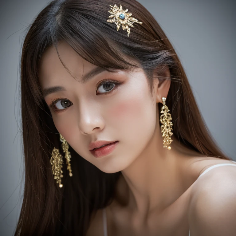 Best Quality, masutepiece, hight resolution, 1girl in,china wedding dress,Hair Ornament,Necklace, Jewelry,Beautiful face,Inserting a into the_Body, Tindall Effect,Photorealistic, Dark Studio, Rim lighting, two tone lighting,(High detailed skin:1.2), 8K UHD, Digital SLR, Soft lighting, High quality, Volumetric lighting, Candid, photograph, High resolution, 4K, 8K, Bokeh