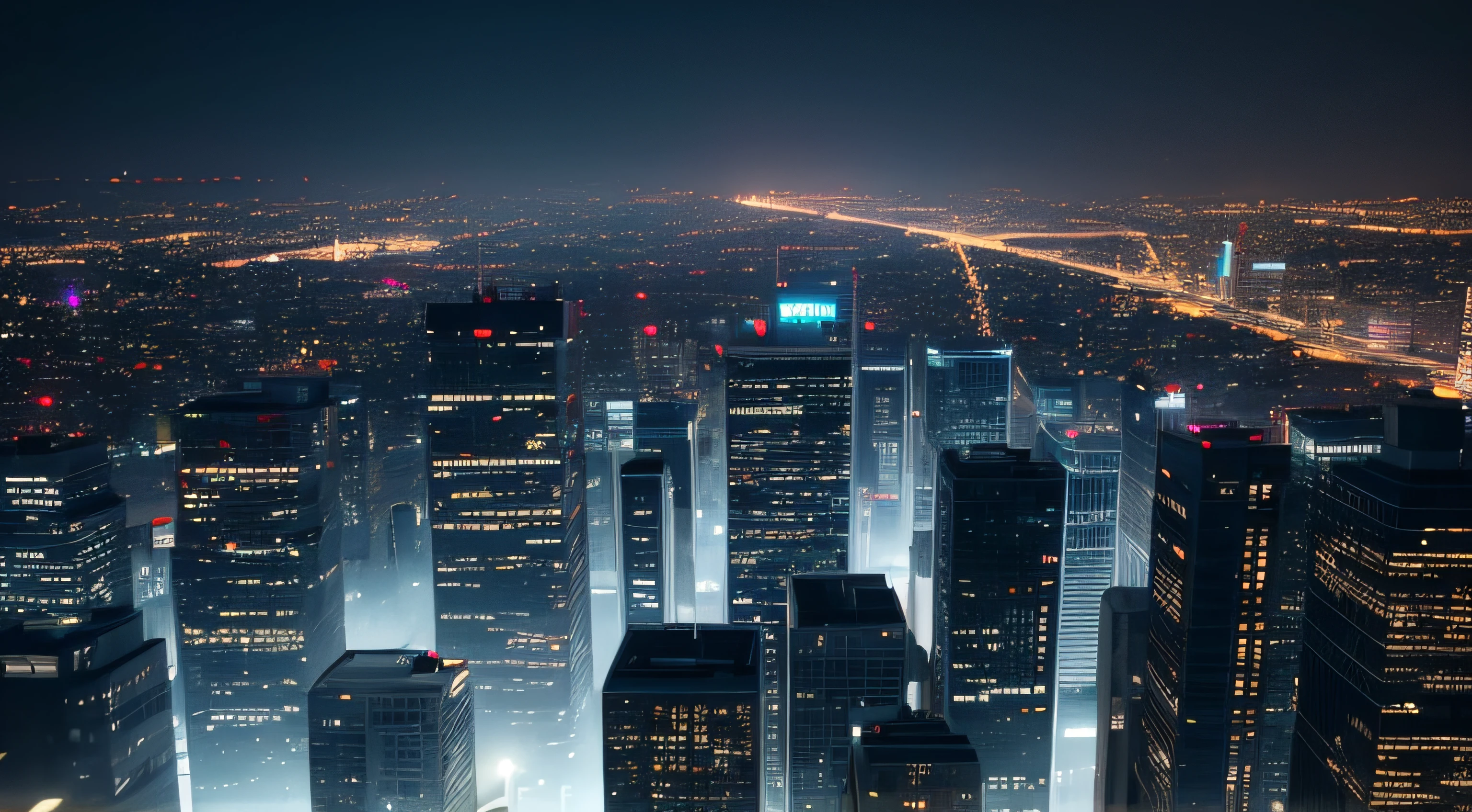 8k resolution, surreal, city streets, night, fog, thriller atmosphere, dimly lit tall buildings, ground level frame with city streets, dimly lit, dark