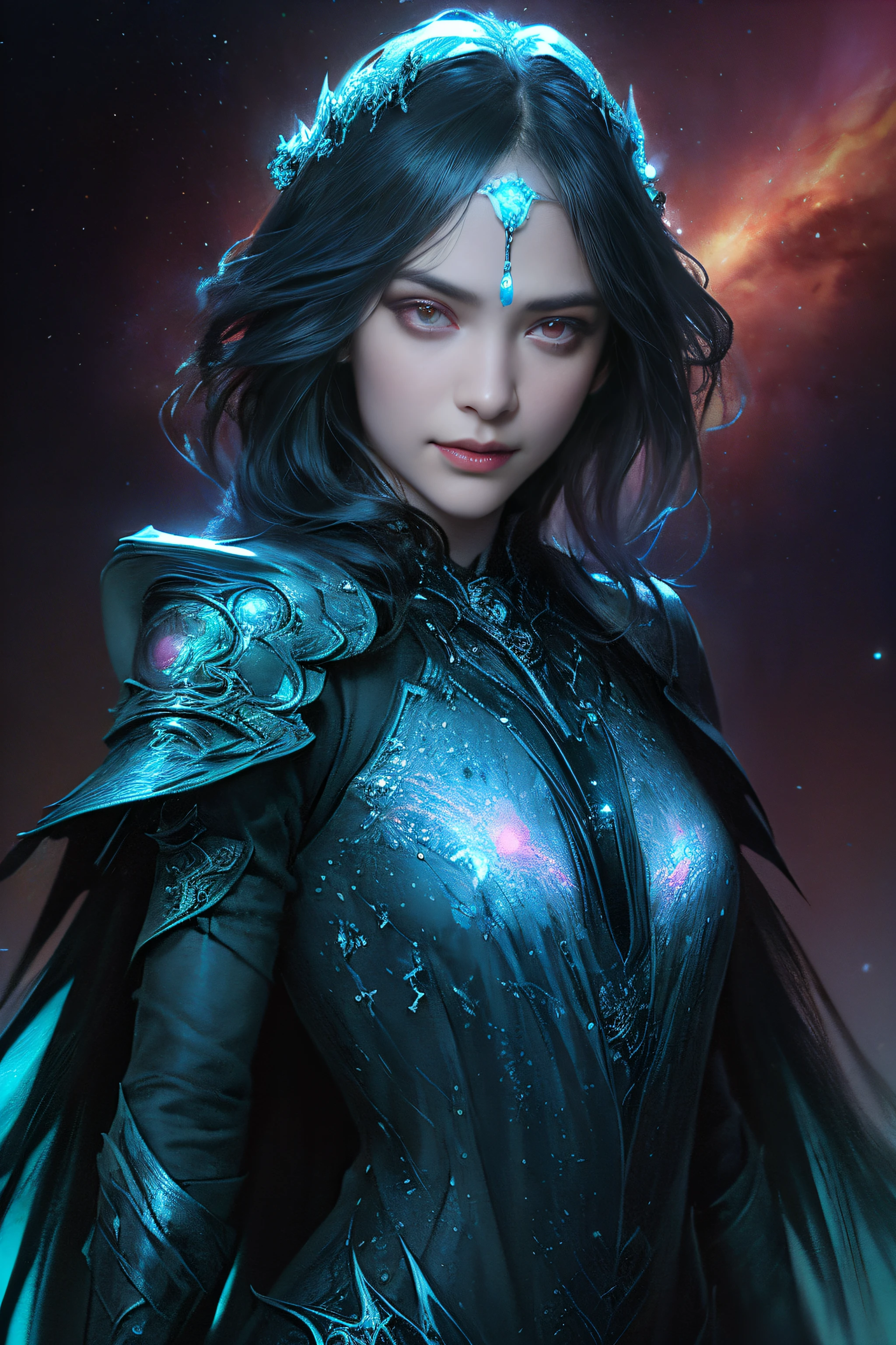 photographrealistic, Official art, unity 8k wall paper, Very high resolution,
(One beautiful age italian girl、She、Featuring a beautiful fractal or marble design、She wears a detailed rainbow-colored bodysuit。。:1.5), (She is showing her armpits,:1.2) Incredible and spectacular scenes, Blue Plasma Brain, Green Plasma Body, (Lewd smile:1.2), Obscene, (Immoral:1.2), (She has small breasts、The pink areola is beautifully raised..:1.5), (Expression of ecstasy:1.2), (Incredibly beautiful nature background:1.6), (18 years old:1.5), (A coquettish expression:1.6), (seductively smiling:1.6), (erotic posing:1.9), (Model Posing:1.8), Beautiful seductive face, Portrait, (Thick eyebrows:1.4), (large symmetrical scarlet eyes:1.6), Photorealistic, (High-resolution red-eye:1.8), (ultra detailed skin texture:1.4), pale skin, Perfect Anatomy, (Beautiful toned body:1.5), dense beautiful hair, (Moist skin:1.2), (No makeup:1.3), (dark circles:1.1), (Emilia Clark:0.6) (Emma watson:0.3), (Jennifer Connelly:0.4), (sensual face:1.5), (Around her neck is a simple necklace of exquisite workmanship), (Bioluminescence with brilliant brilliance:1.4), (Luminous magic circle:1.5), Ruins of an ancient castle, Shining majestic cloud masses and sky, lightning bolt, Epic Realistic, (Greg Rutkowski:0.8), (teal and orange:0.4), (Art Station:1.5), (NSFW:1.2), (Wearing a gauntlet with a dense and very beautiful design decorated with jewels:1.1), Small chest, Galaxy, (nebulas:1.6), (Beautiful fece, plain forehead:1.2), The Dark Knight, Fully armored body focus