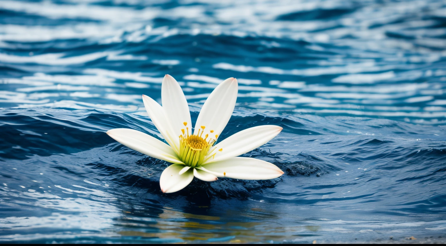 blue water flower background