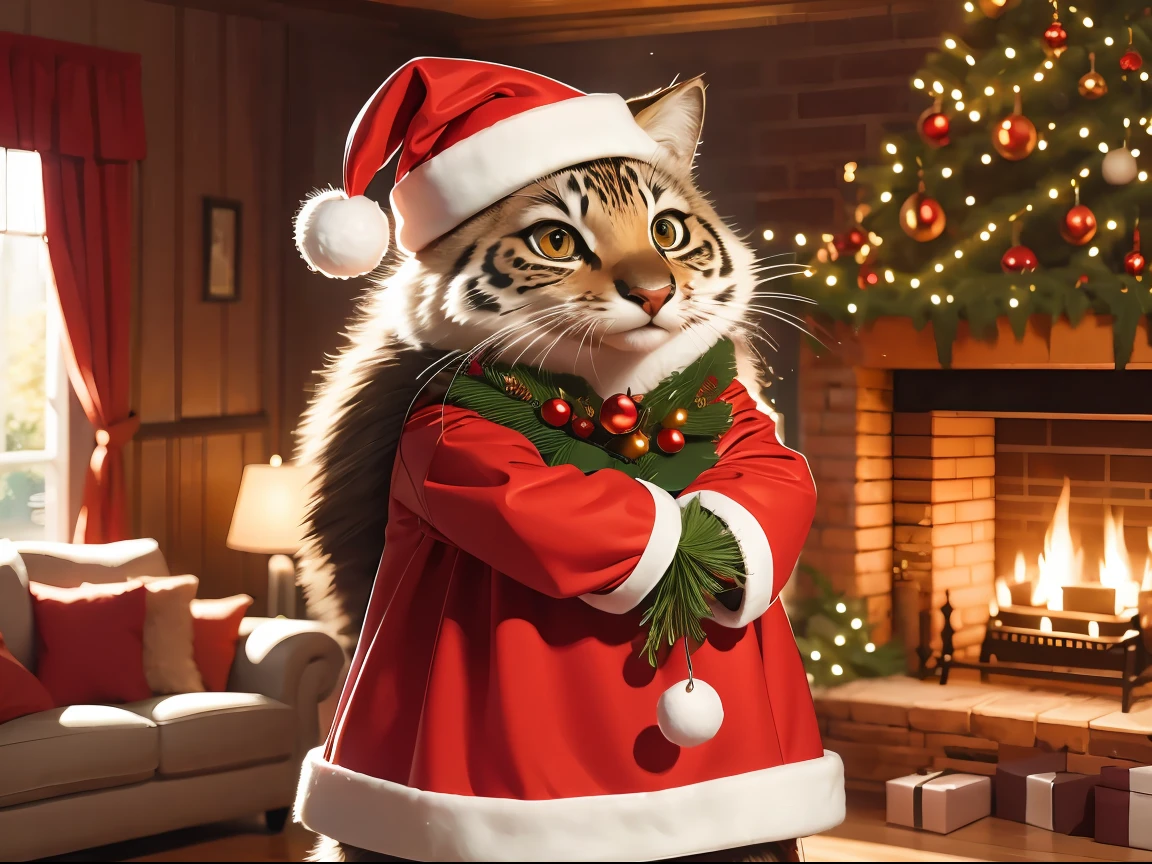 Santa_animal，((Best quality)), ((Masterpiece)), anatomy correct，cute