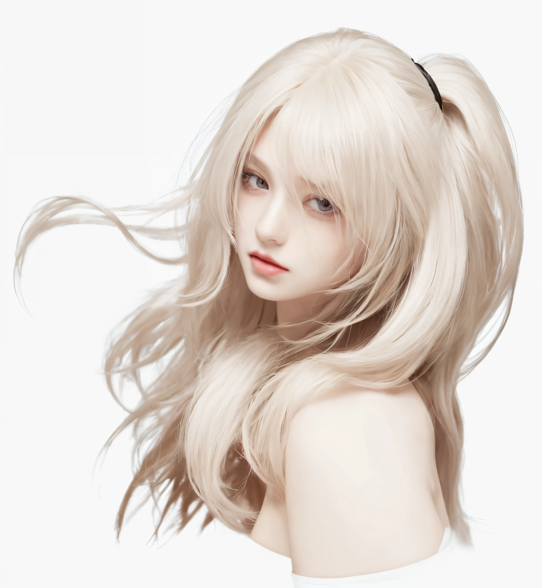 White hair, Big breasts